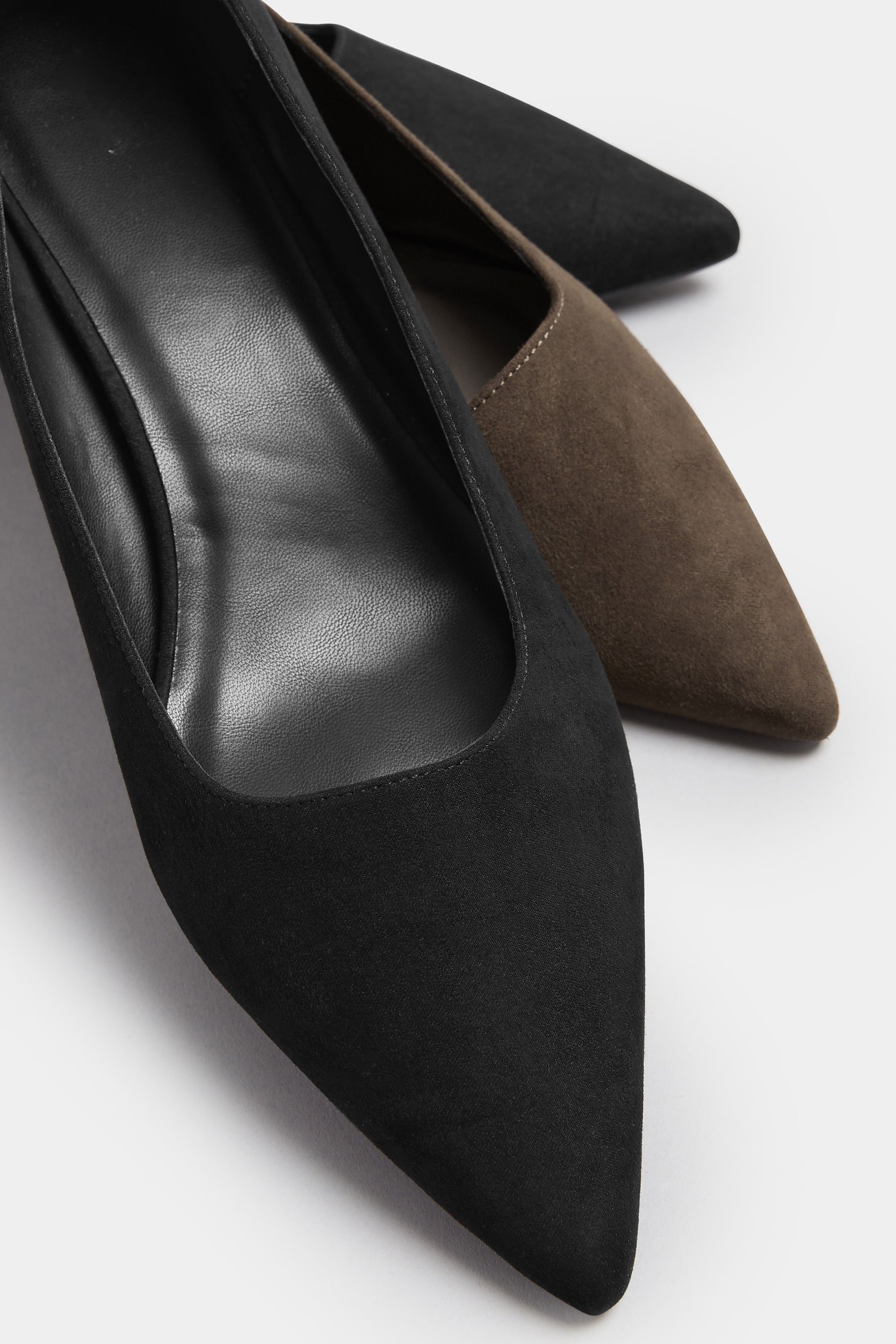 LTS Black Pointed Block Court Heel | Long Tall Sally 6