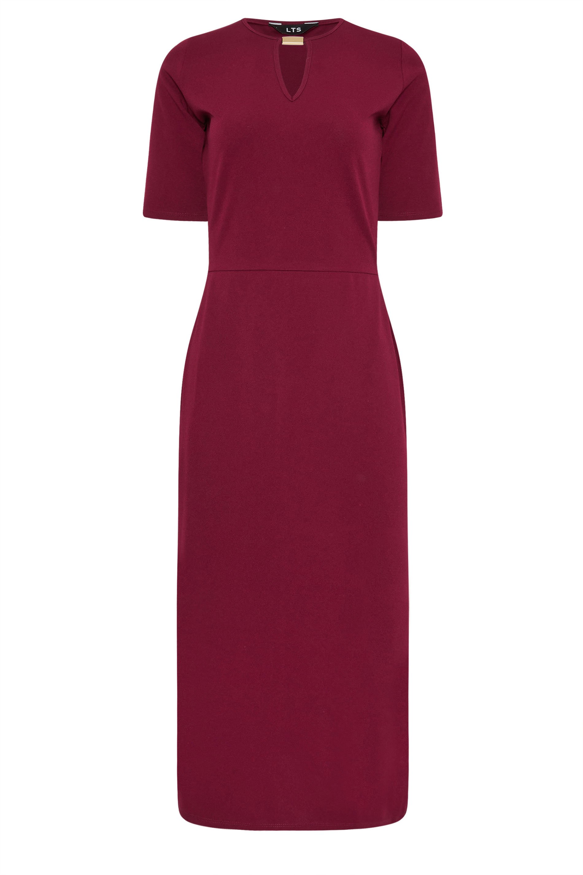 LTS Tall Red Keyhole Midi Dress | Long Tall Sally 5