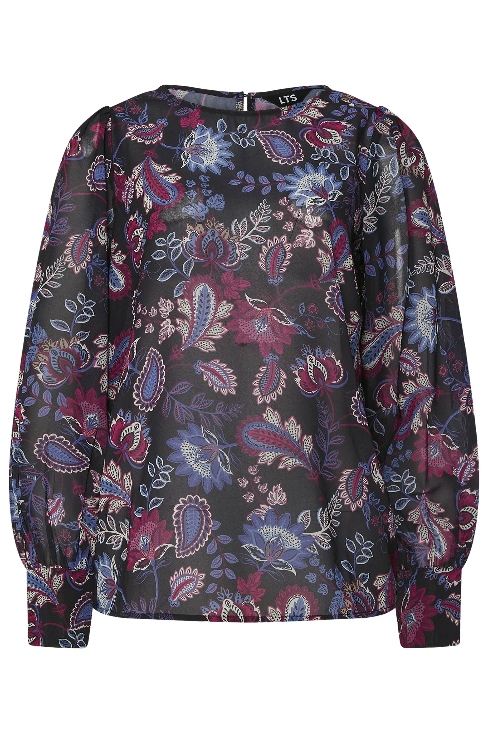 LTS Tall Purple Paisley Sheer Blouse | Long Tall Sally 5