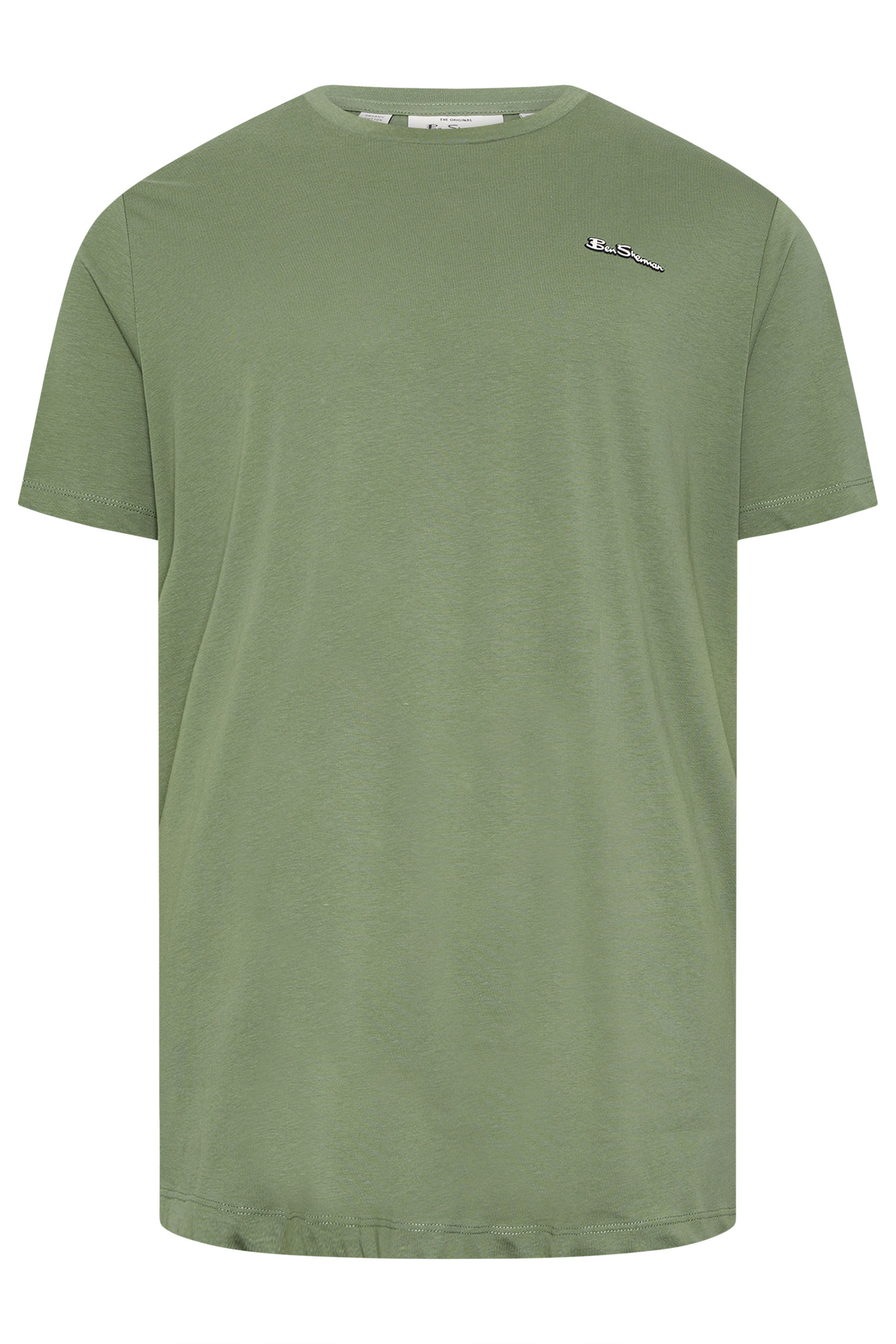 Ben Sherman Big & Tall Kahki Green Signature T-Shirt | BadRhino 3