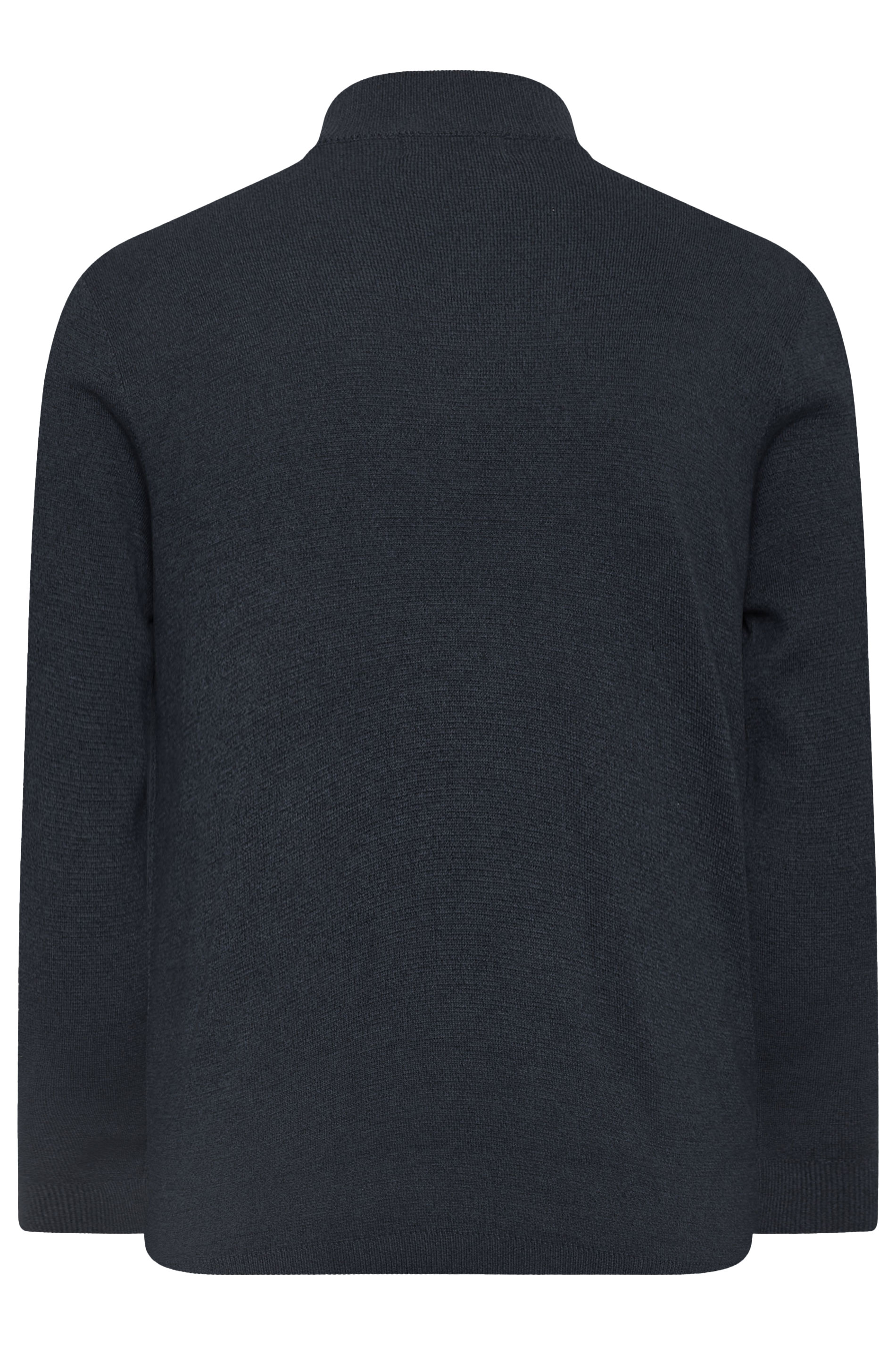 BadRhino Big & Tall Navy Blue Milano Quarter Zip Knit Jumper | BadRhino 5