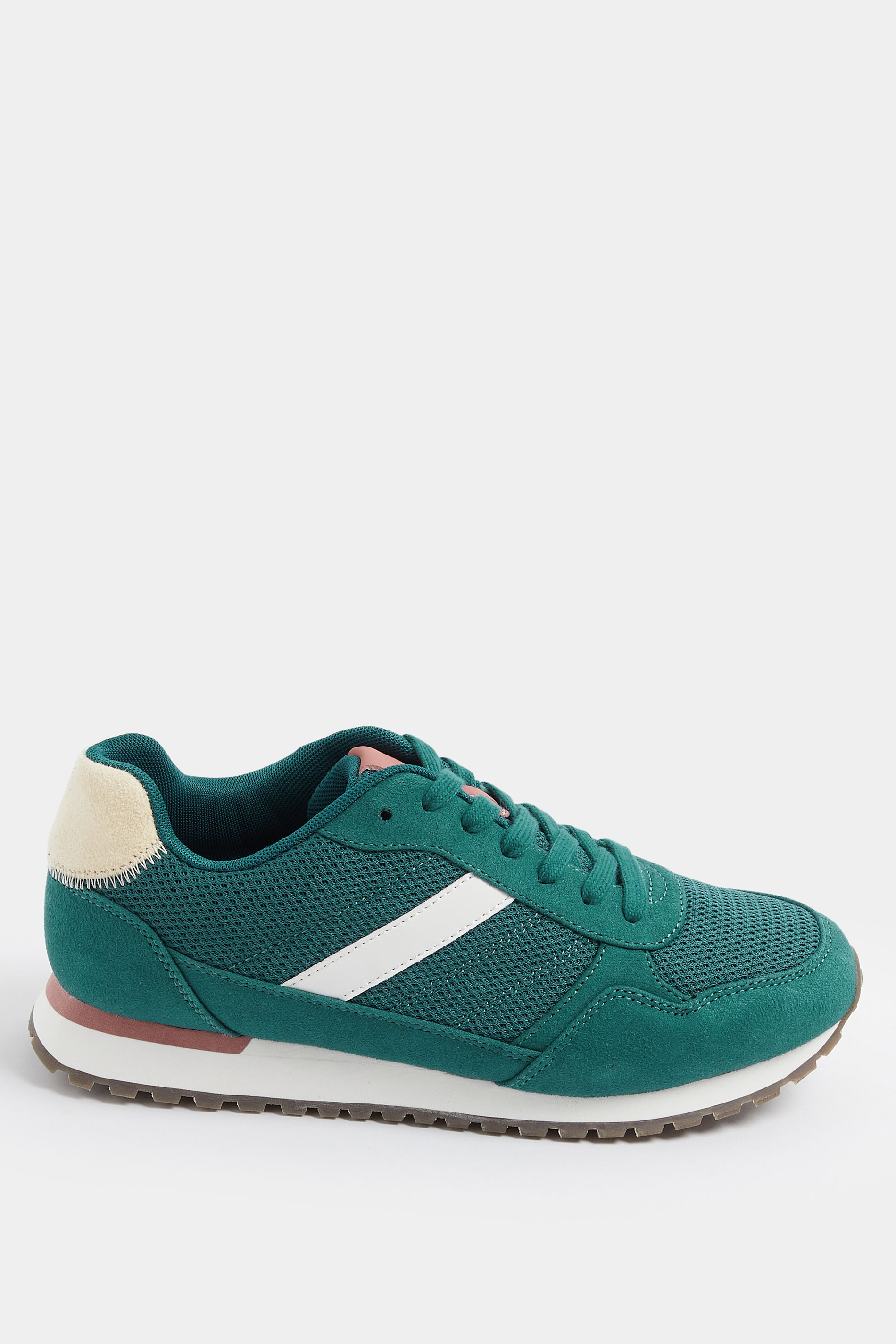 Teal Green Colourblock Trainers In Extra Wide EEE Fit | Yours Clothing 2