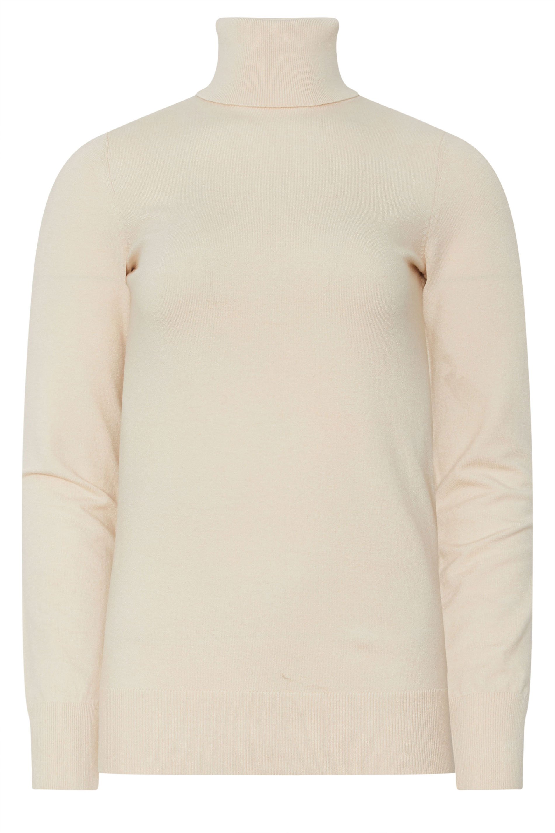 LTS Tall Ivory White Knitted Roll Neck Jumper | Long Tall Sally 6