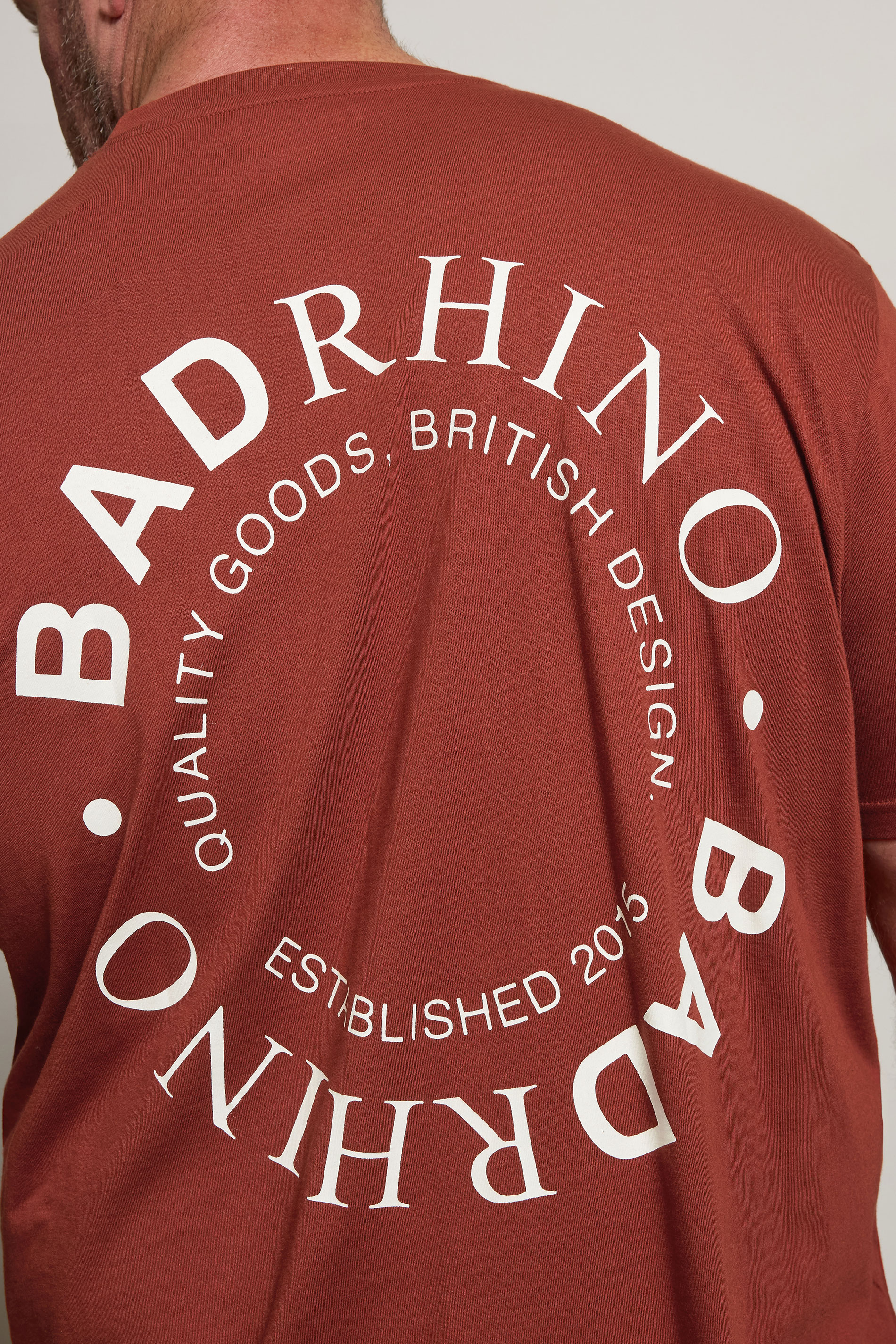 BadRhino Big & Tall Burnt Red Circle Logo T-Shirt | BadRhino 4