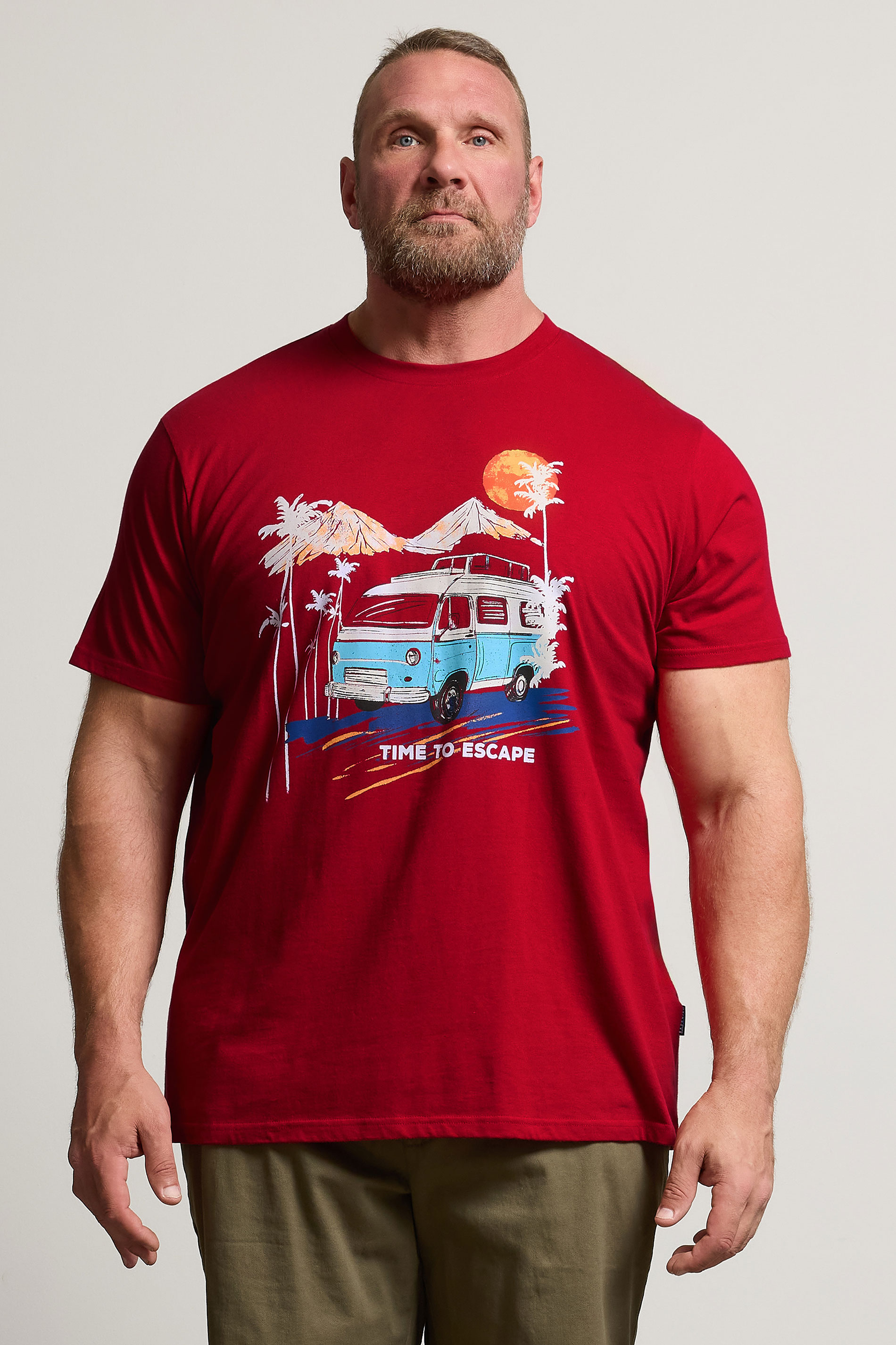BadRhino Big & Tall Red Camper Graphic T-Shirt | BadRhino 1