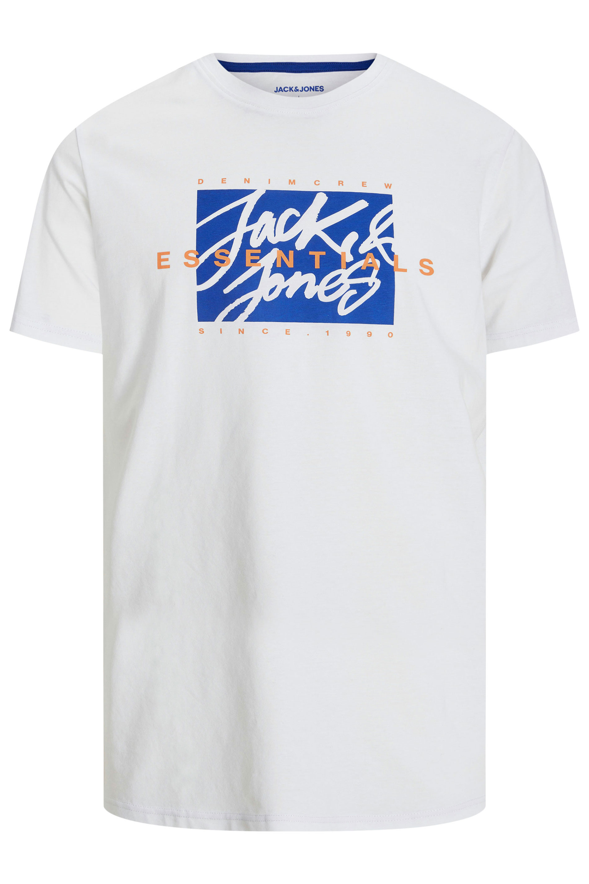 JACK & JONES Big & Tall White Colton T-Shirt | BadRhino 2