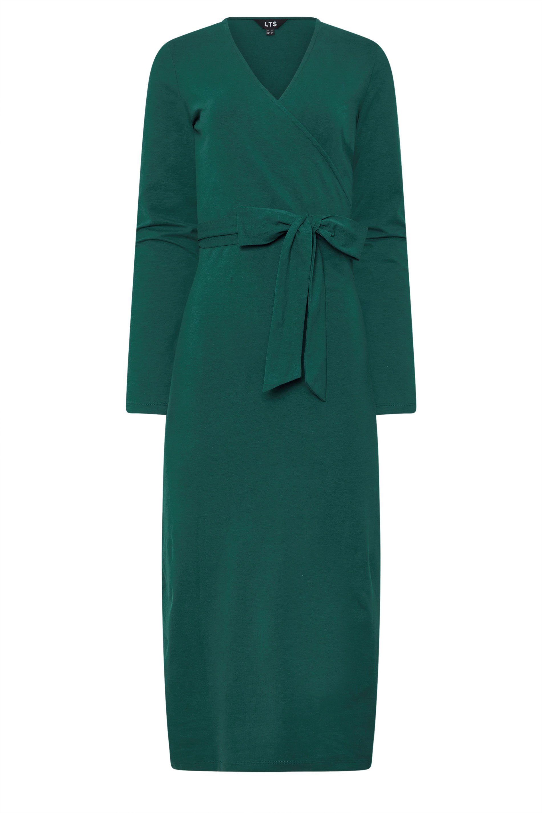 LTS Tall Dark Green Wrap Midi Dress | Long Tall Sally 5