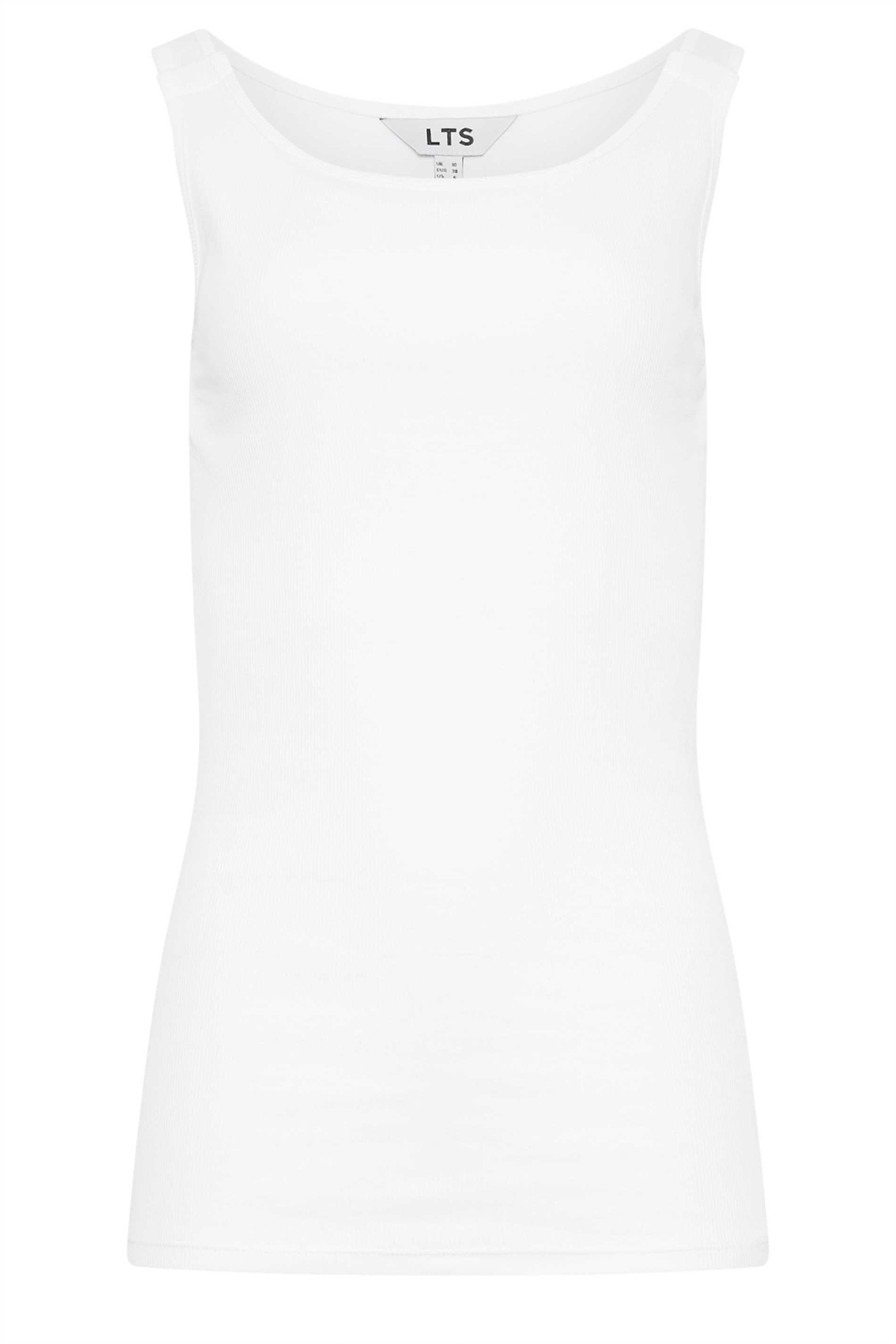 LTS Tall Womens Maternity White Popper Fastening Nursing Vest | Long Tall Sally 5