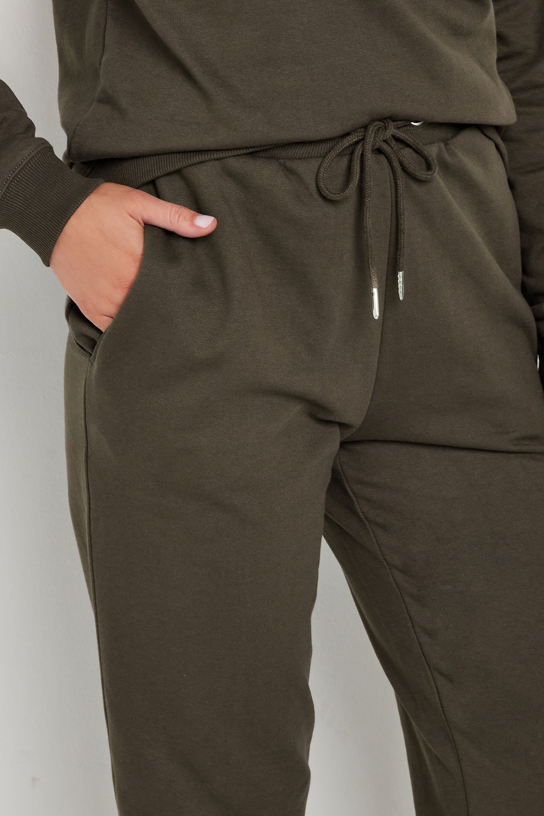 LTS Tall Chocolate Brown Cuffed Joggers | Long Tall Sally 5