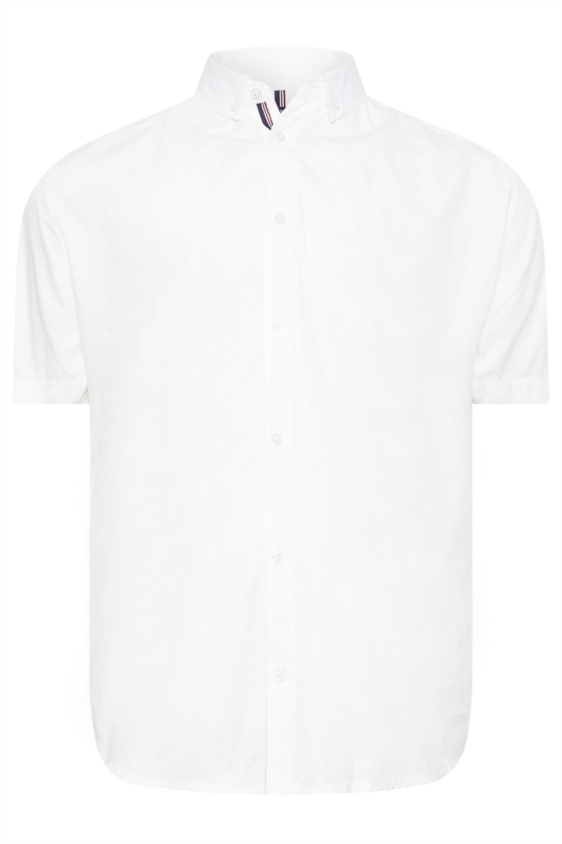 BadRhino Big & Tall White Poplin Short Sleeve Shirt | BadRhino 5