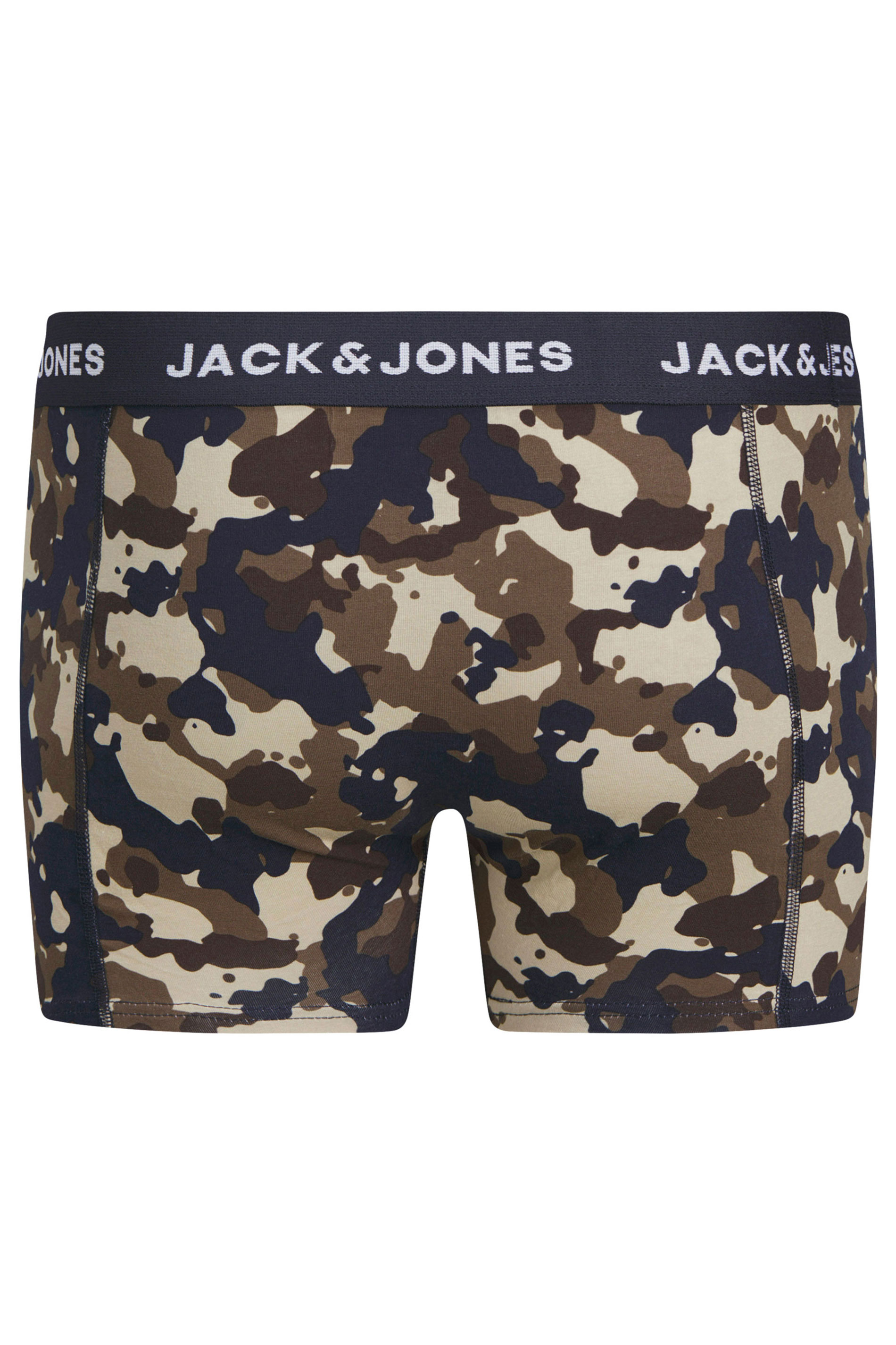 JACK & JONES Big & Tall 3 PACK Navy & Camo Print Boxers | BadRhino 7