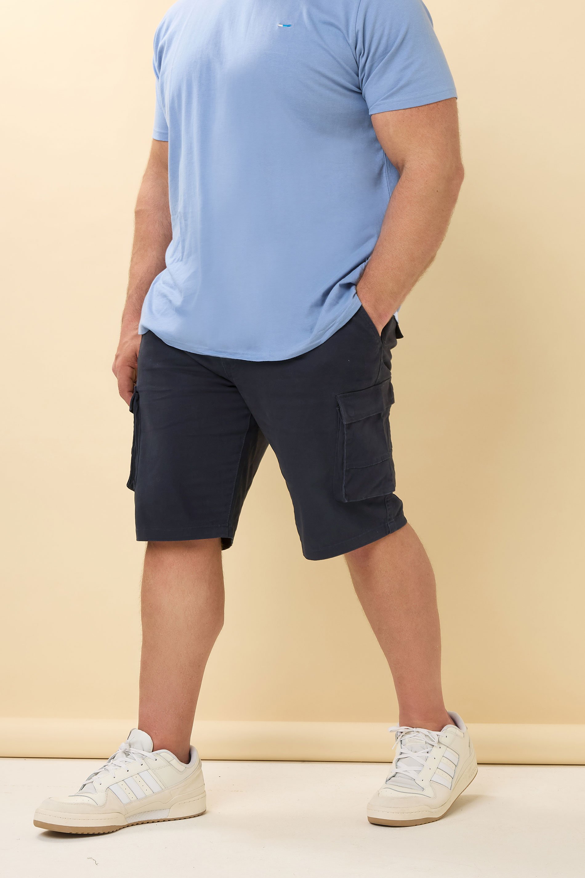 BadRhino Navy Blue Stretch Cargo Shorts | BadRhino 1
