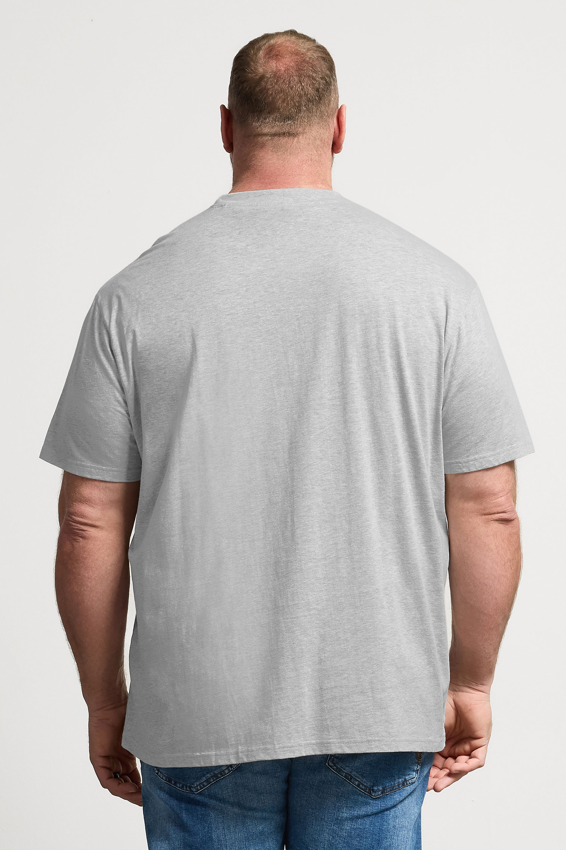 BadRhino Big & Tall Grey Distressed Graphic T-Shirt | BadRhino 4