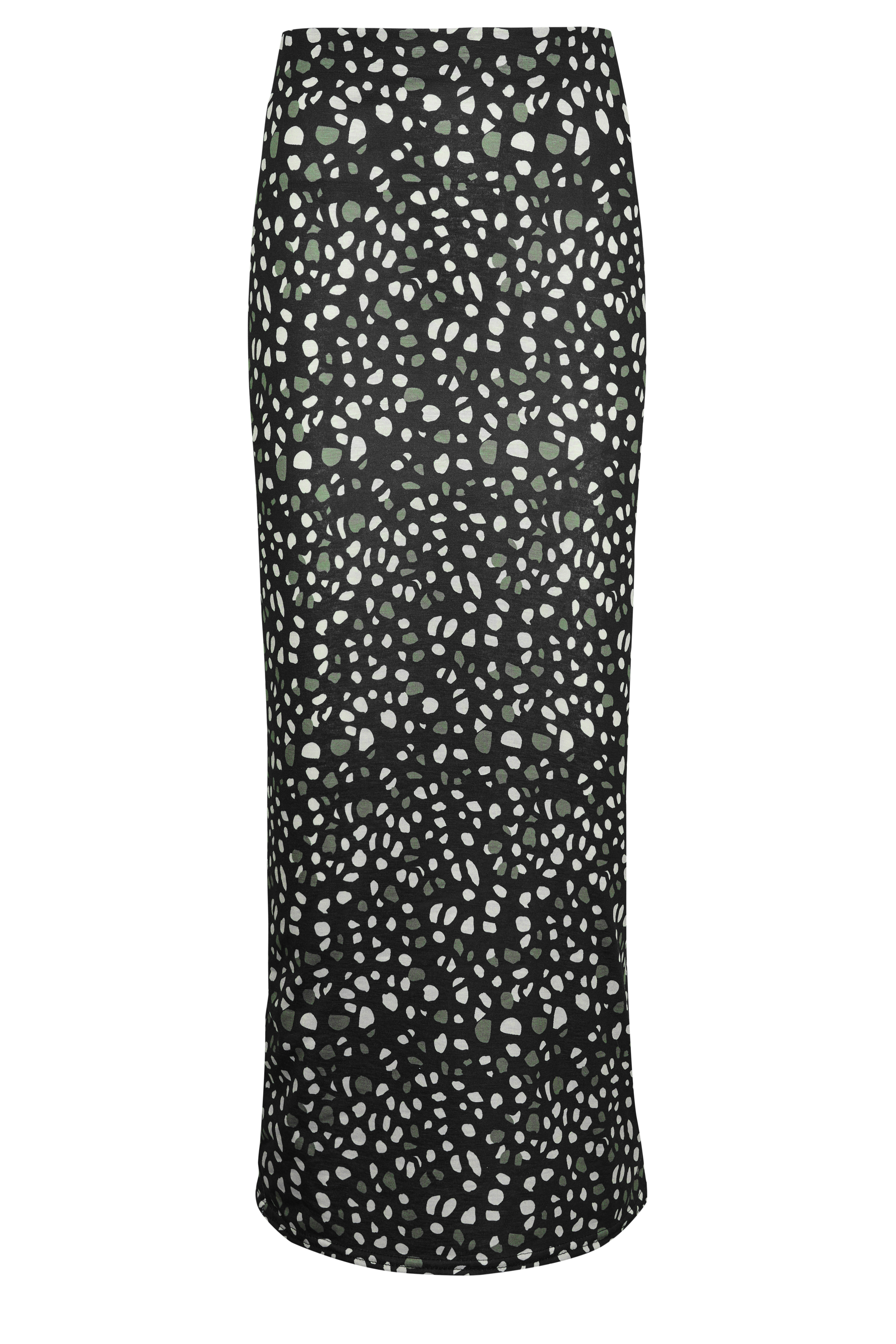 LTS Tall Womens Black Abstract Spot Print Midi Skirt | Long Tall Sally 5