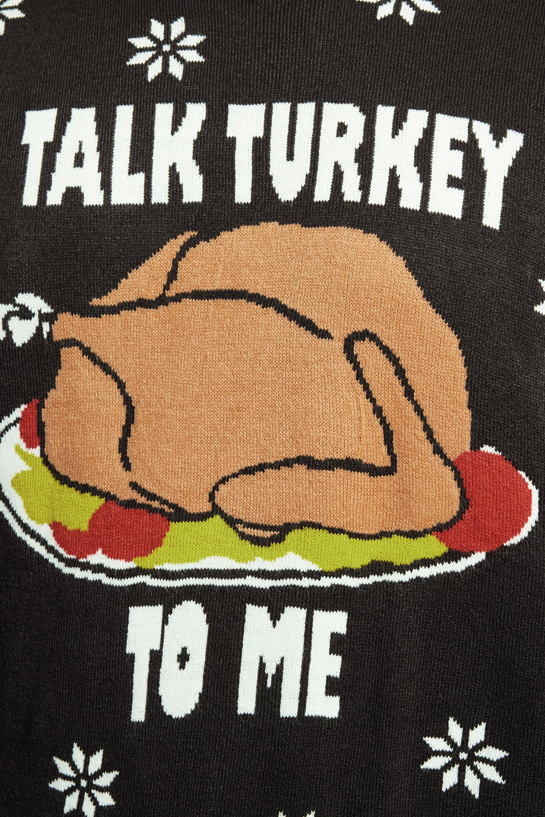 BadRhino Big & Tall Black 'Talk Turkey To Me' Christmas Jumper | BadRhino 4