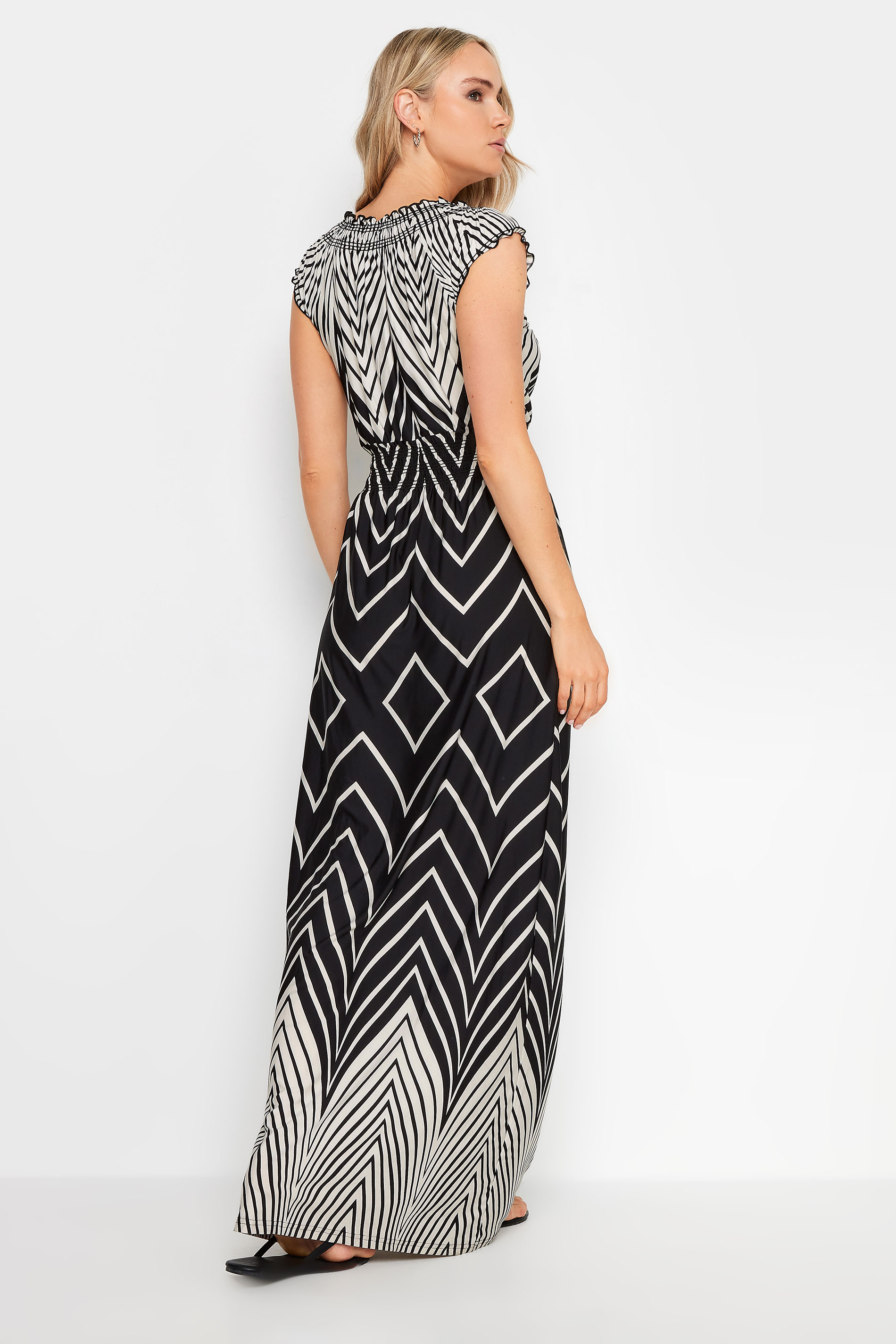 LTS Tall Black Chevron Maxi Dress | Long Tall Sally 3