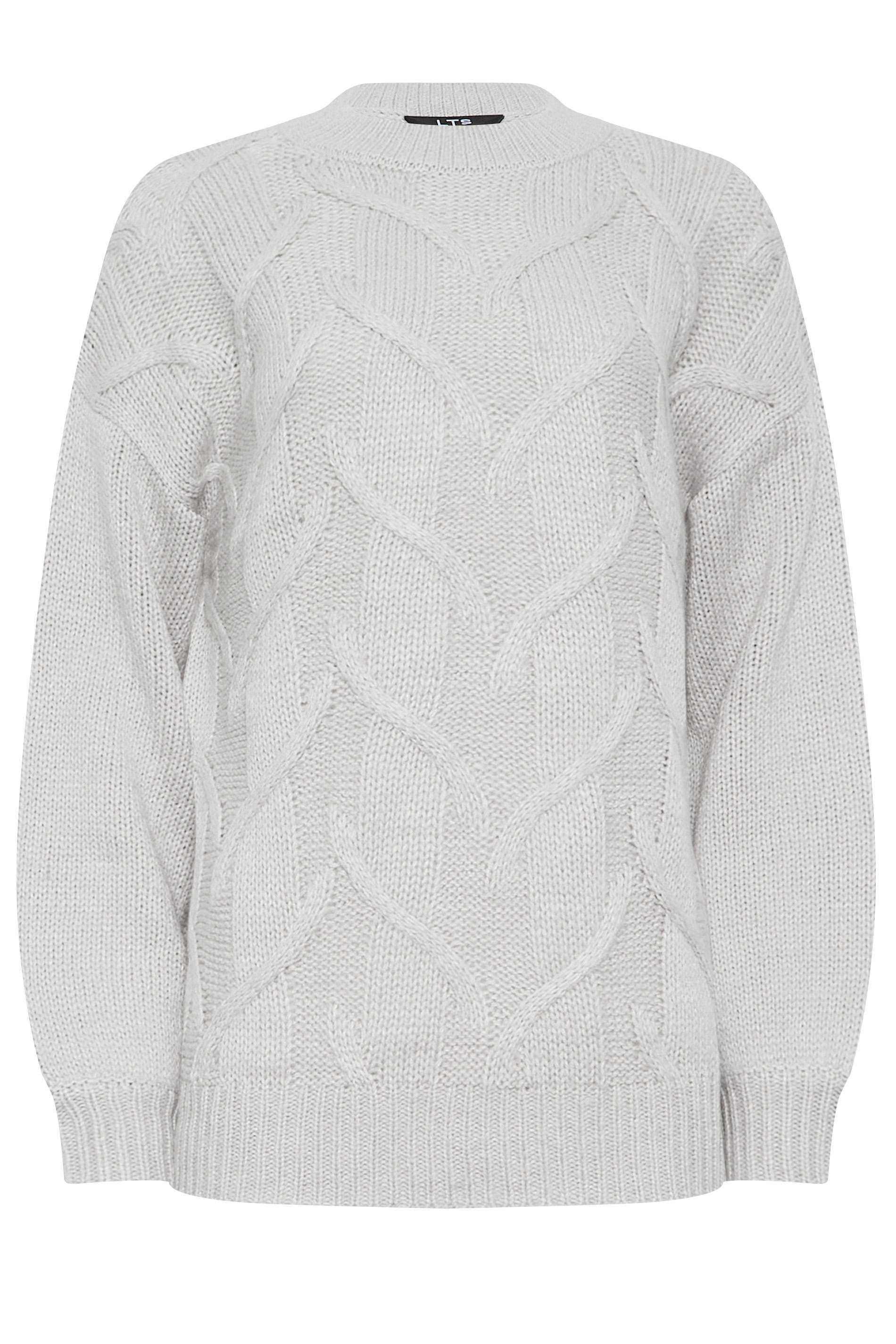 LTS Tall Grey Chunky Cable Knit Jumper | Long Tall Sally 6
