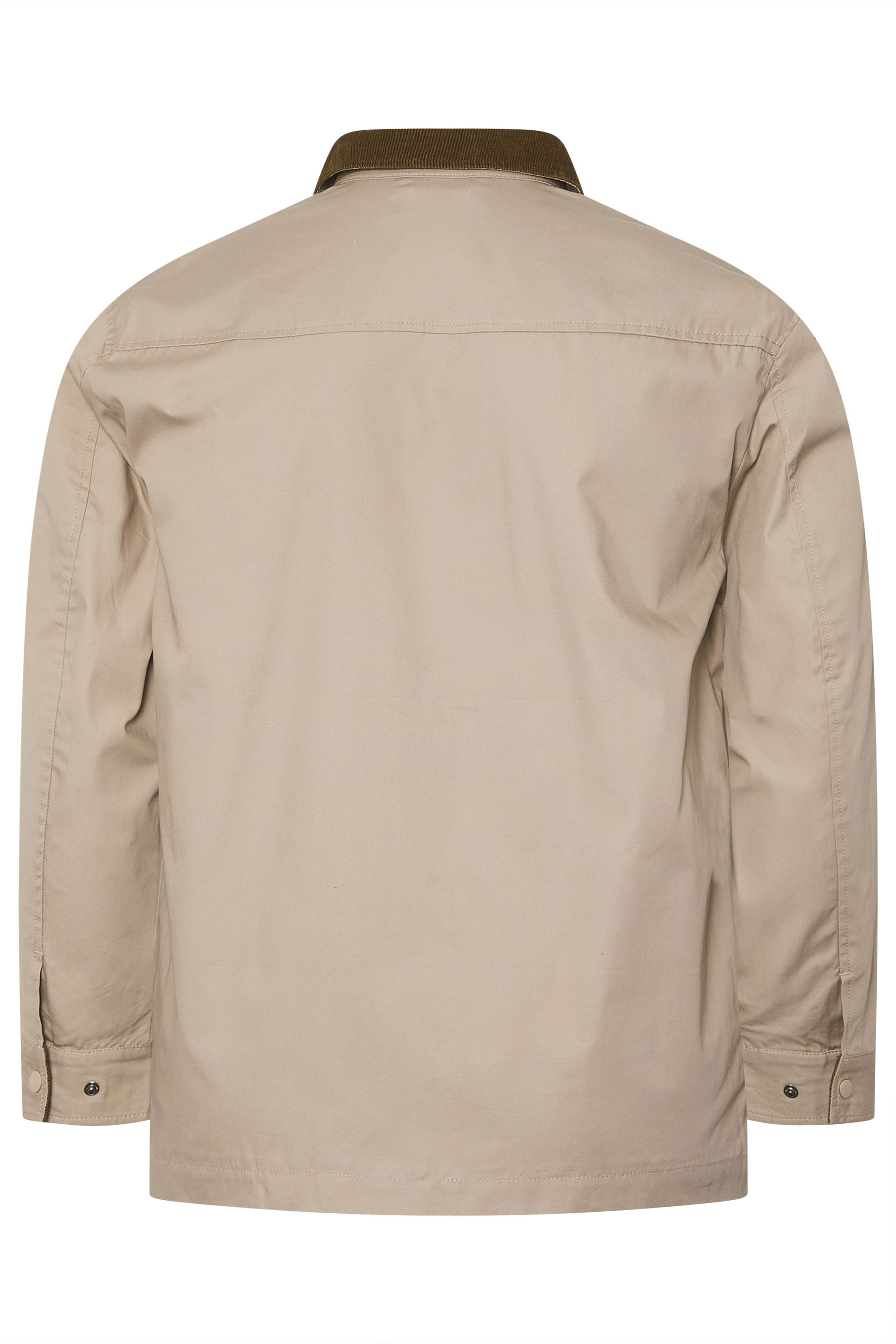 BadRhino Big & Tall Natural Brown Checked Lined Worker Jacket | BadRhino 11