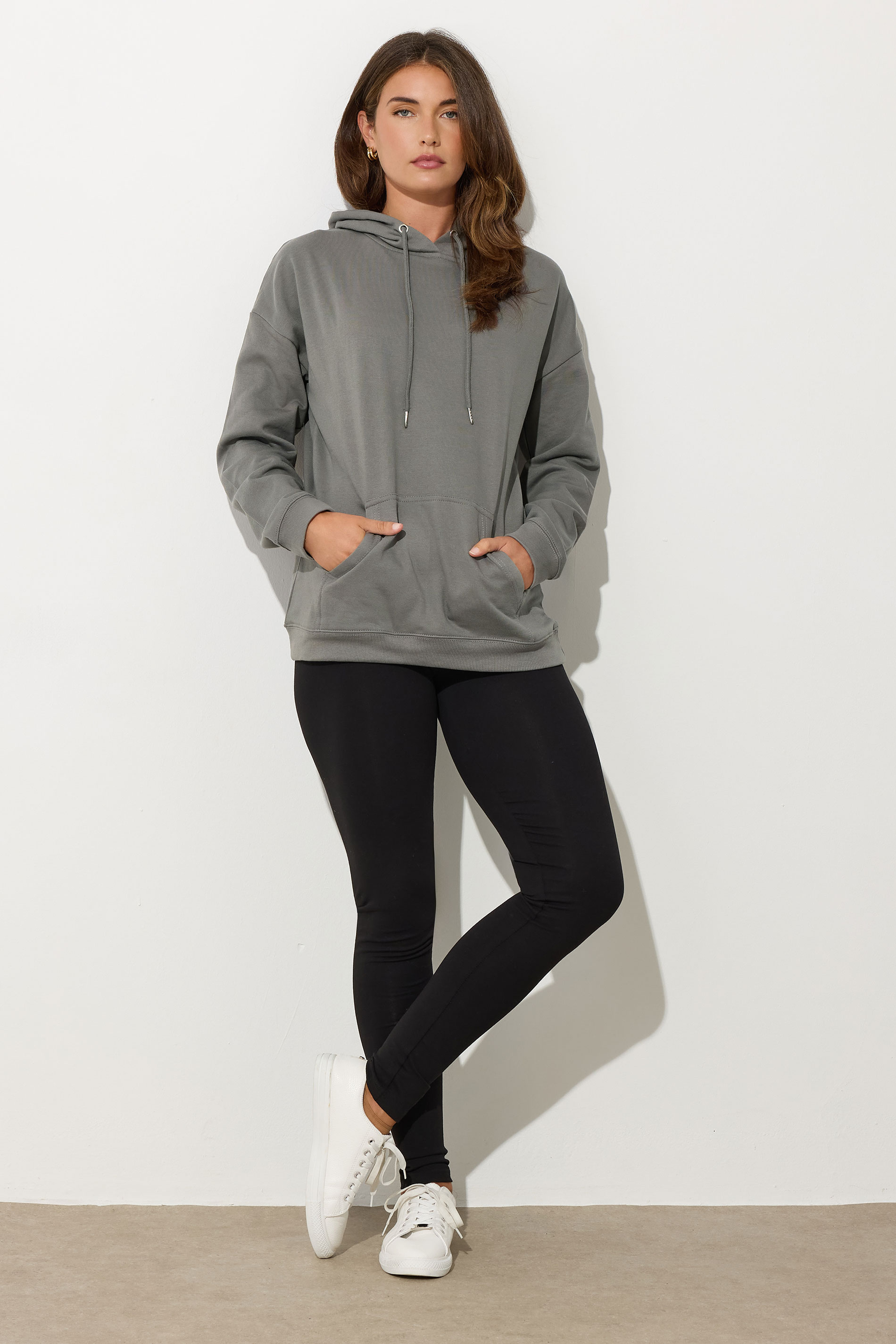 LTS Tall Charcoal Grey Drawstring Hoodie | Long Tall Sally 2