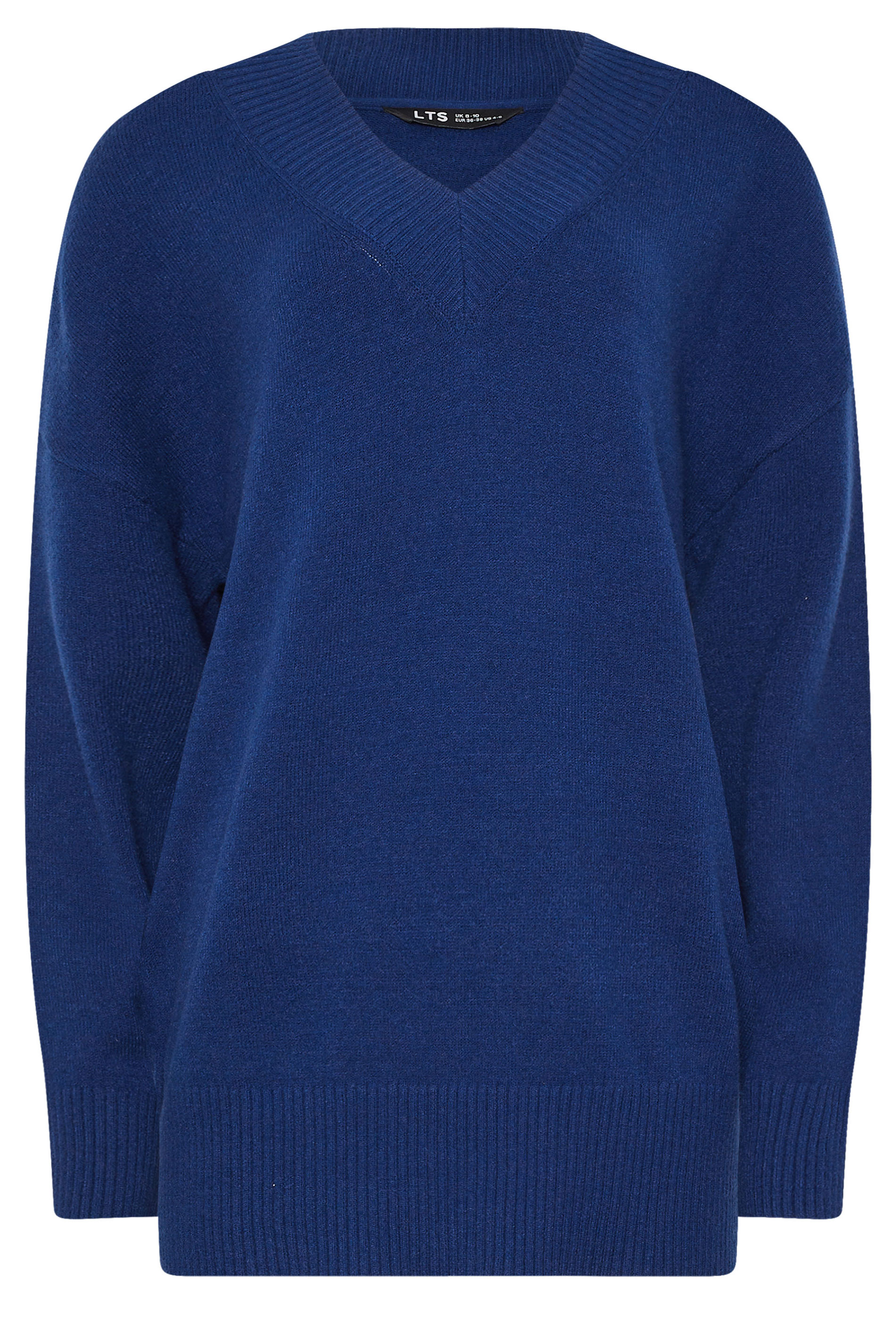 LTS Tall Cobalt Blue Wool V-Neck Jumper | Long Tall Sally 5