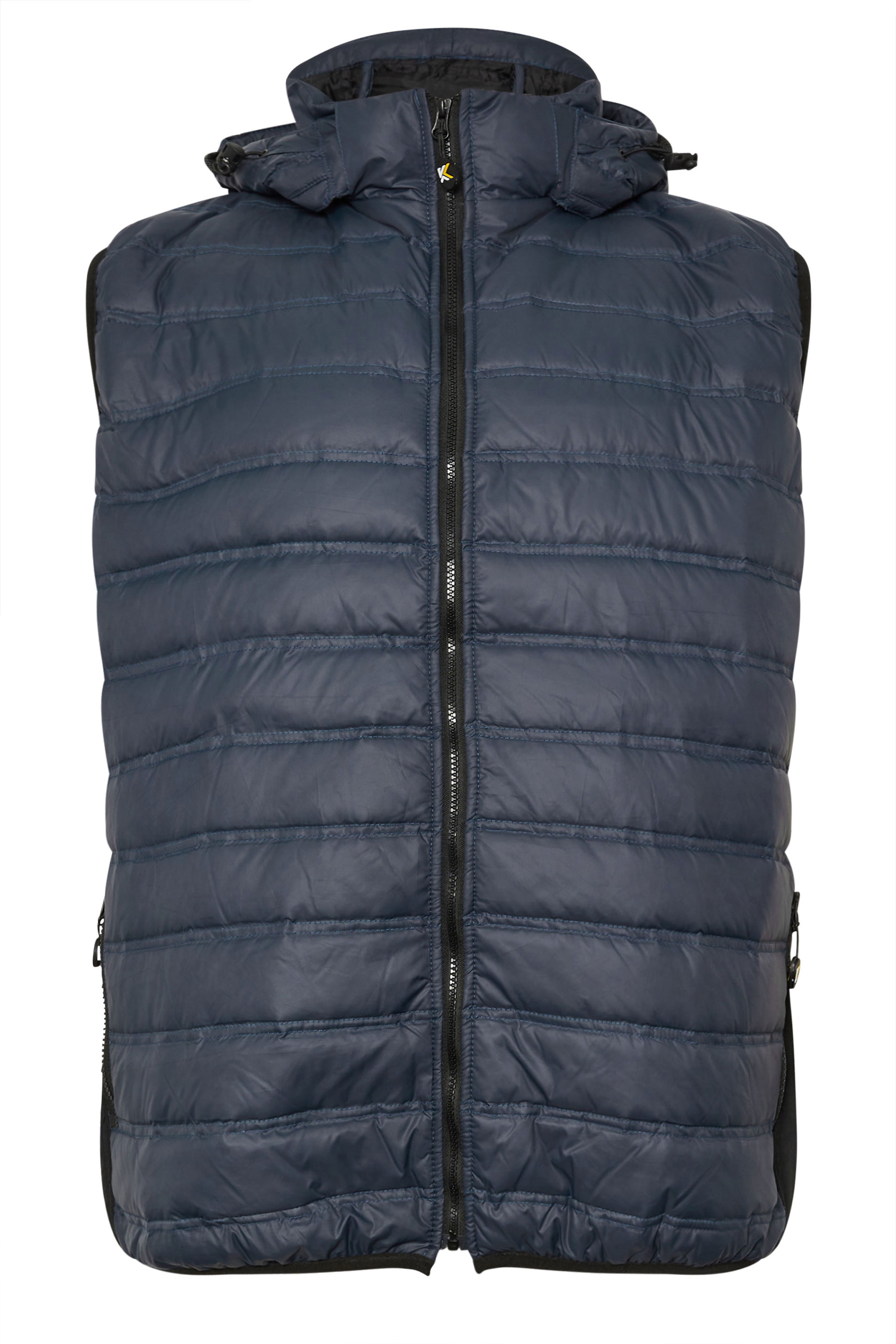 KAM Big & Tall Navy Blue Quilted Gilet | BadRhino 5