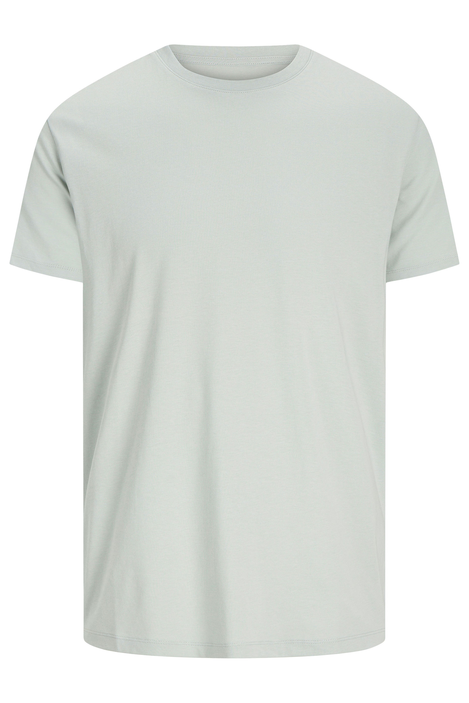 JACK & JONES Big & Tall Purtain Grey Basic T-Shirt | BadRhino 2