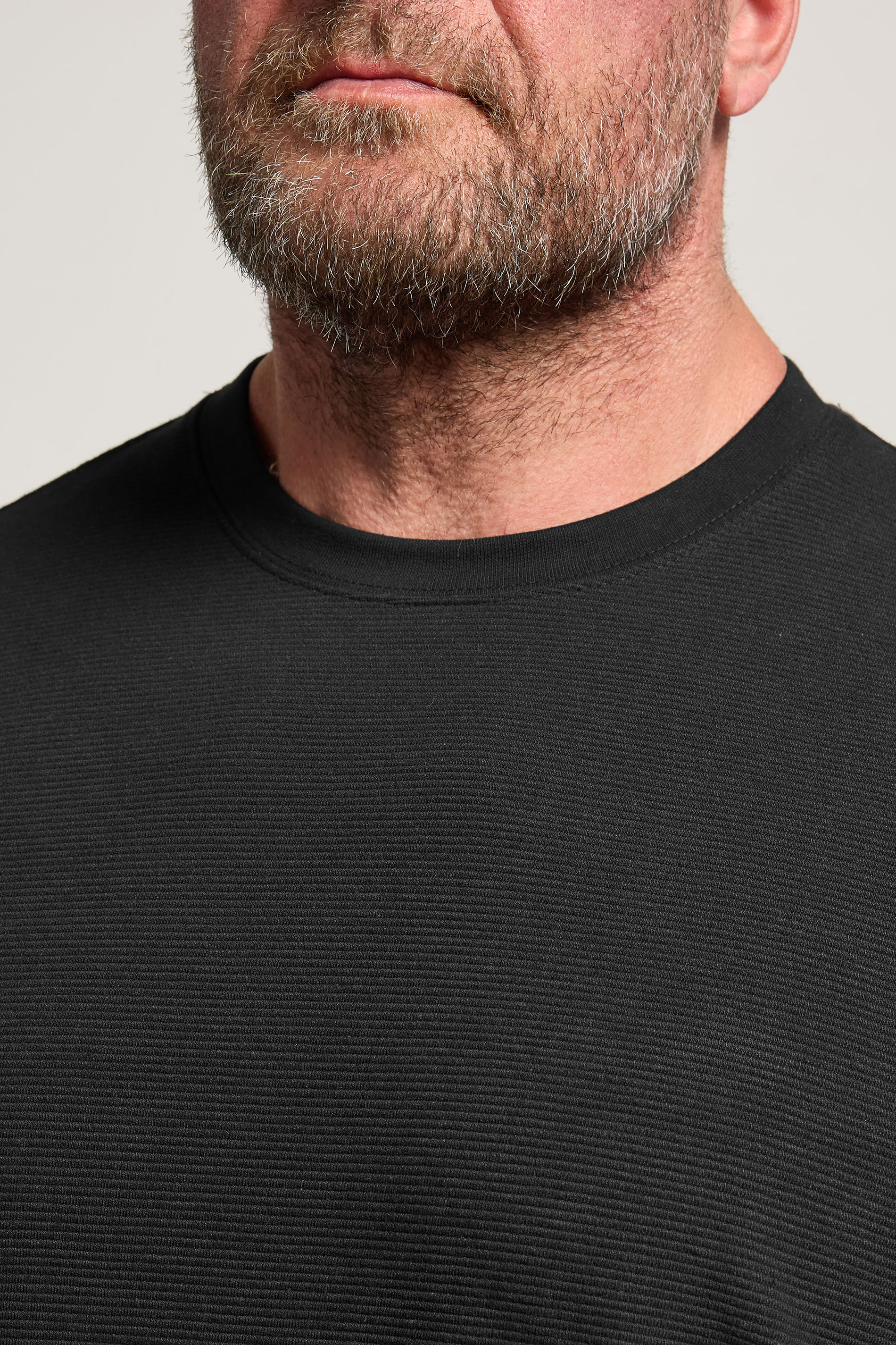 BadRhino Big & Tall Black Ottoman Ribbed T-Shirt | BadRhino 4