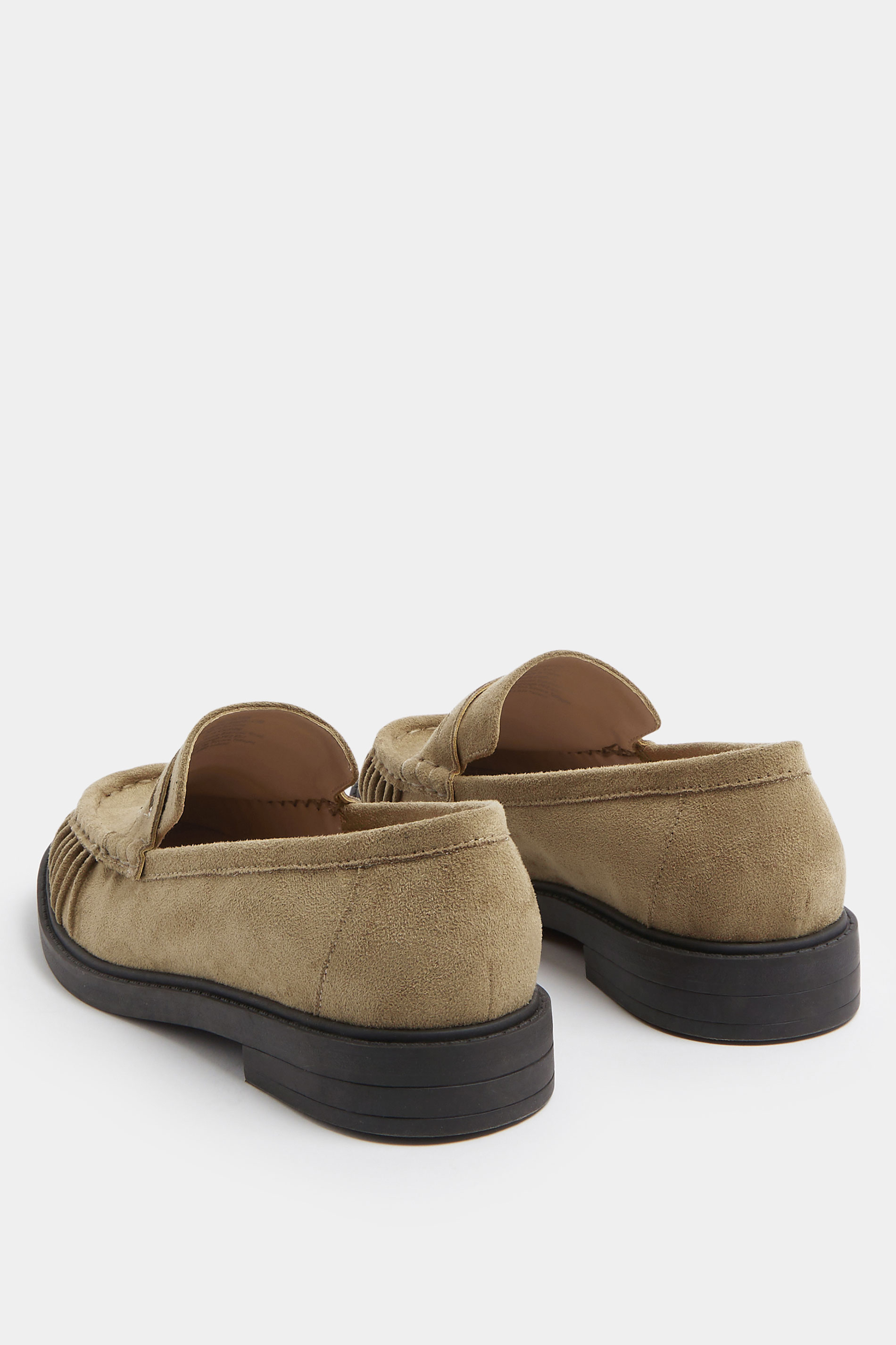 Natural Brown Ruched Loafer In Extra Wide EEE Fit | Yours Clothing 4