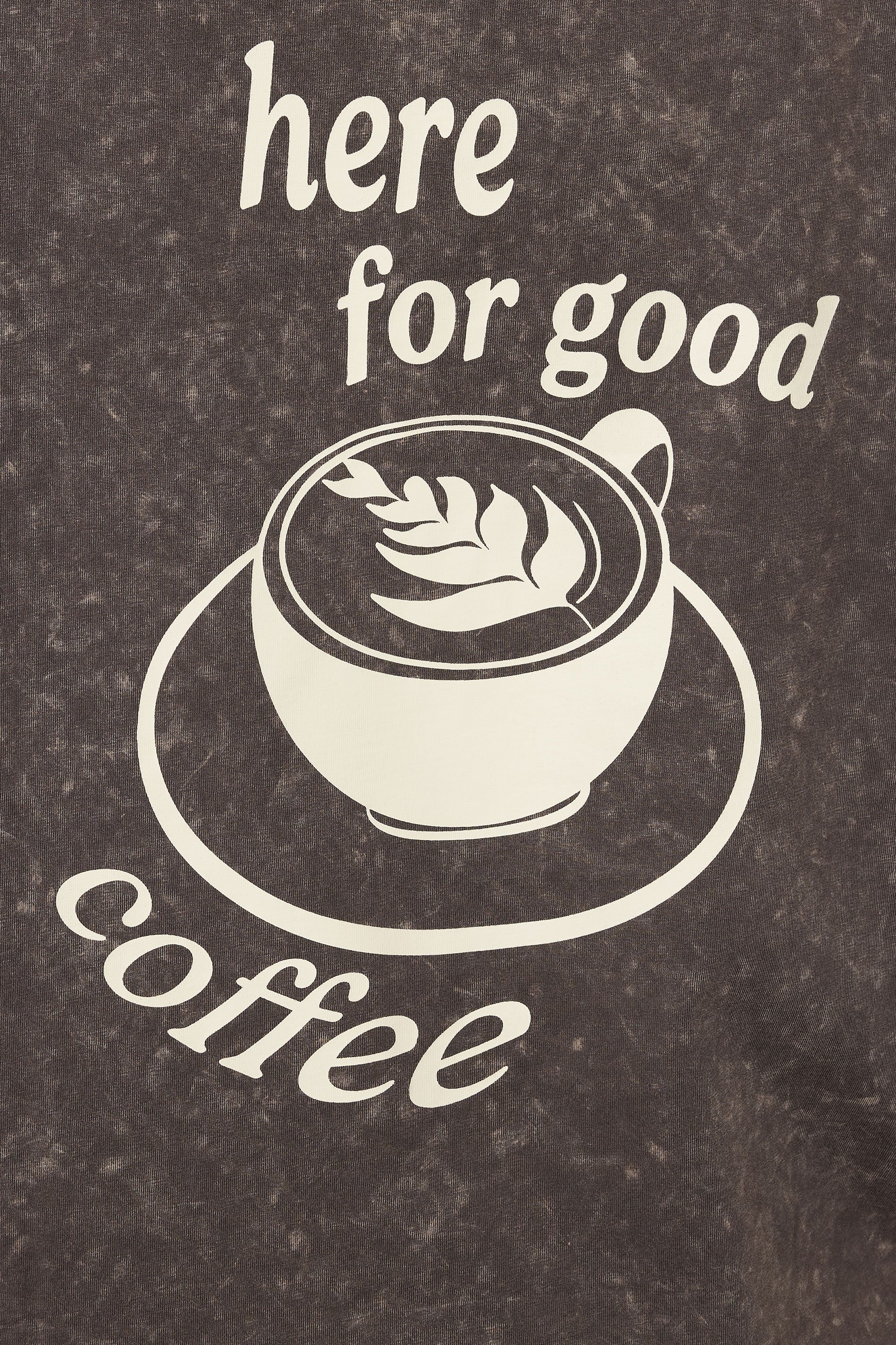 LTS Tall Brown Washed Coffee Graphic T-Shirt | Long Tall Sally 5