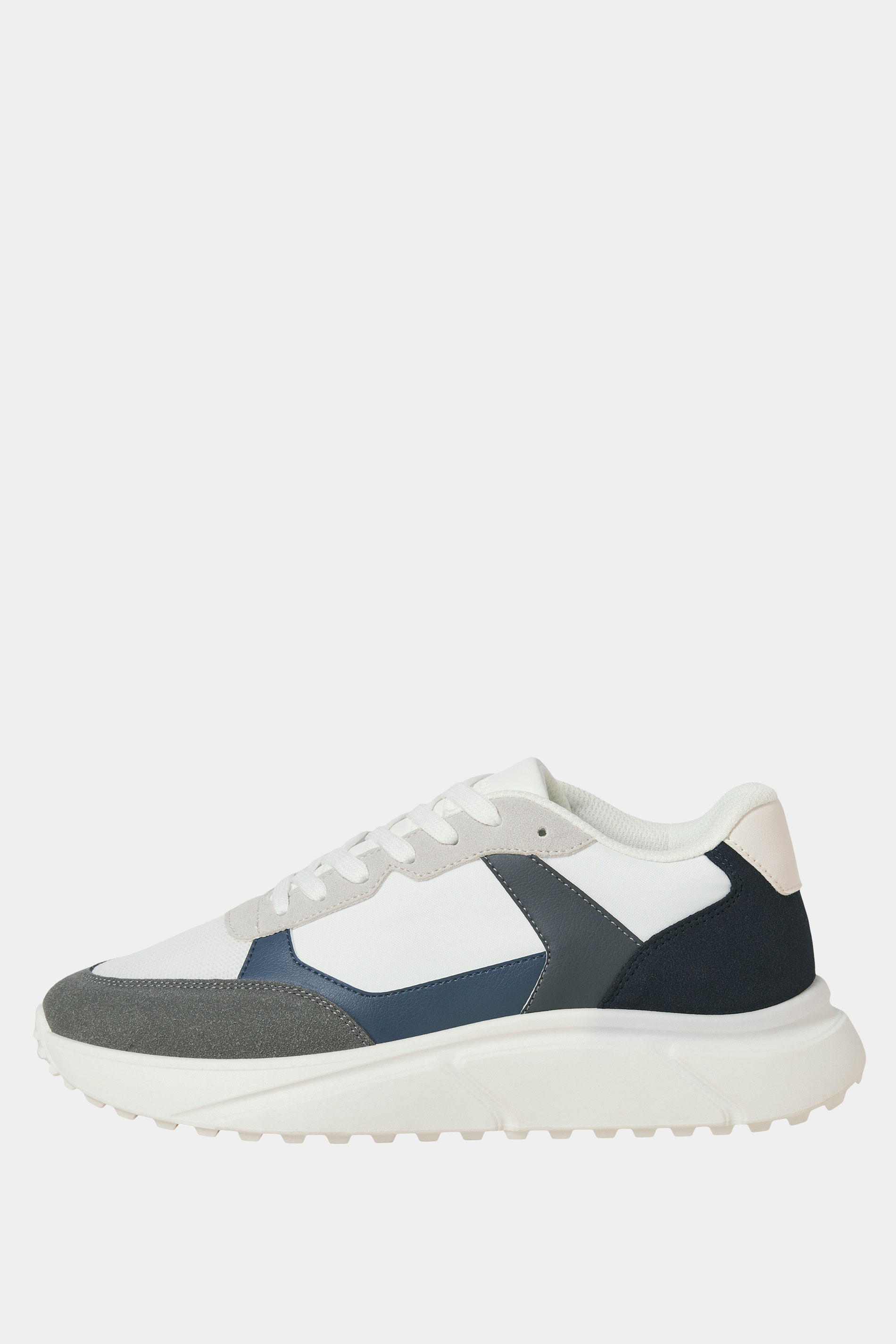 JACK & JONES White PU Runner Trainers | BadRhino 3