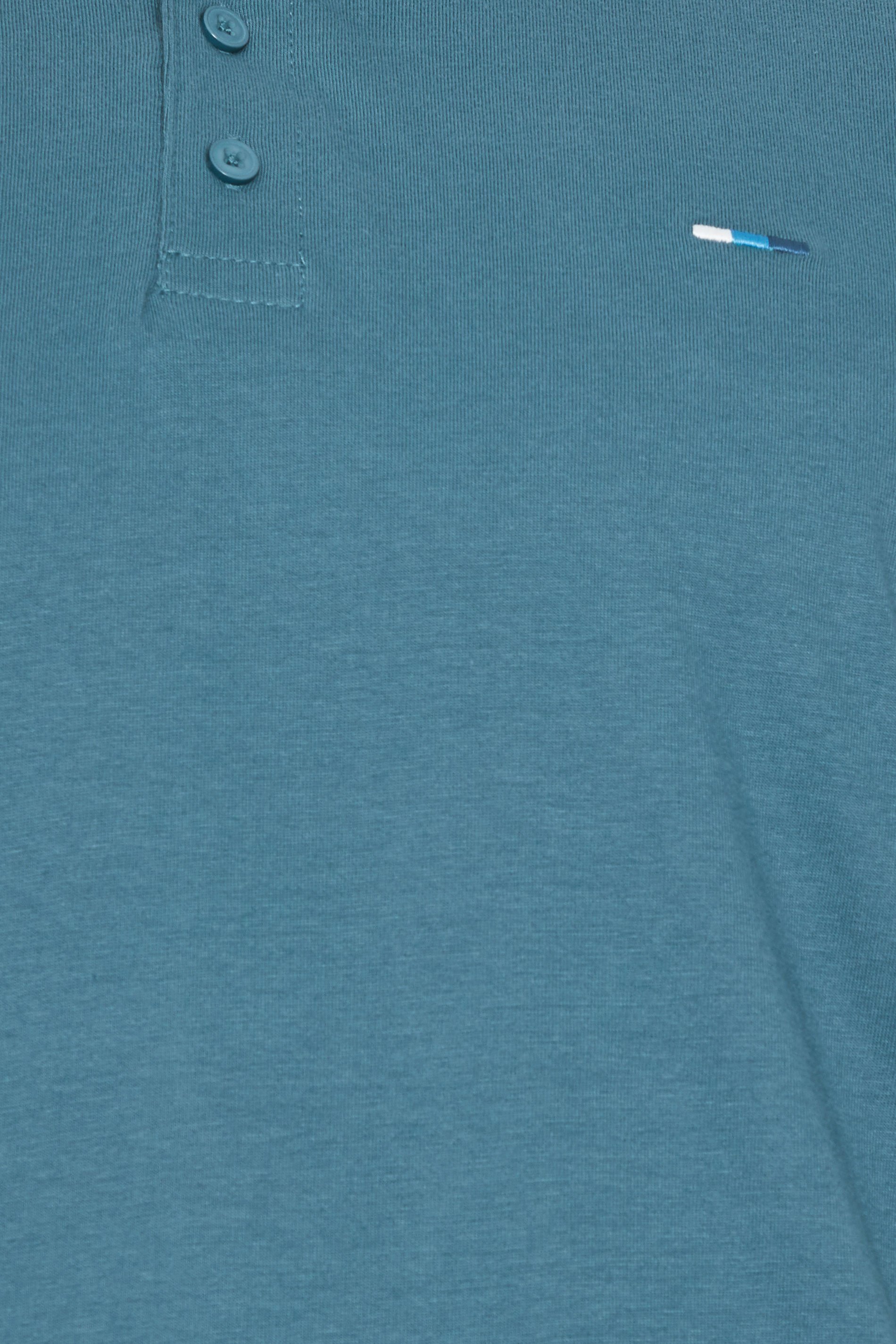 BadRhino Big & Tall Blue Contrast Tipped Detail Polo Shirt | BadRhino 5