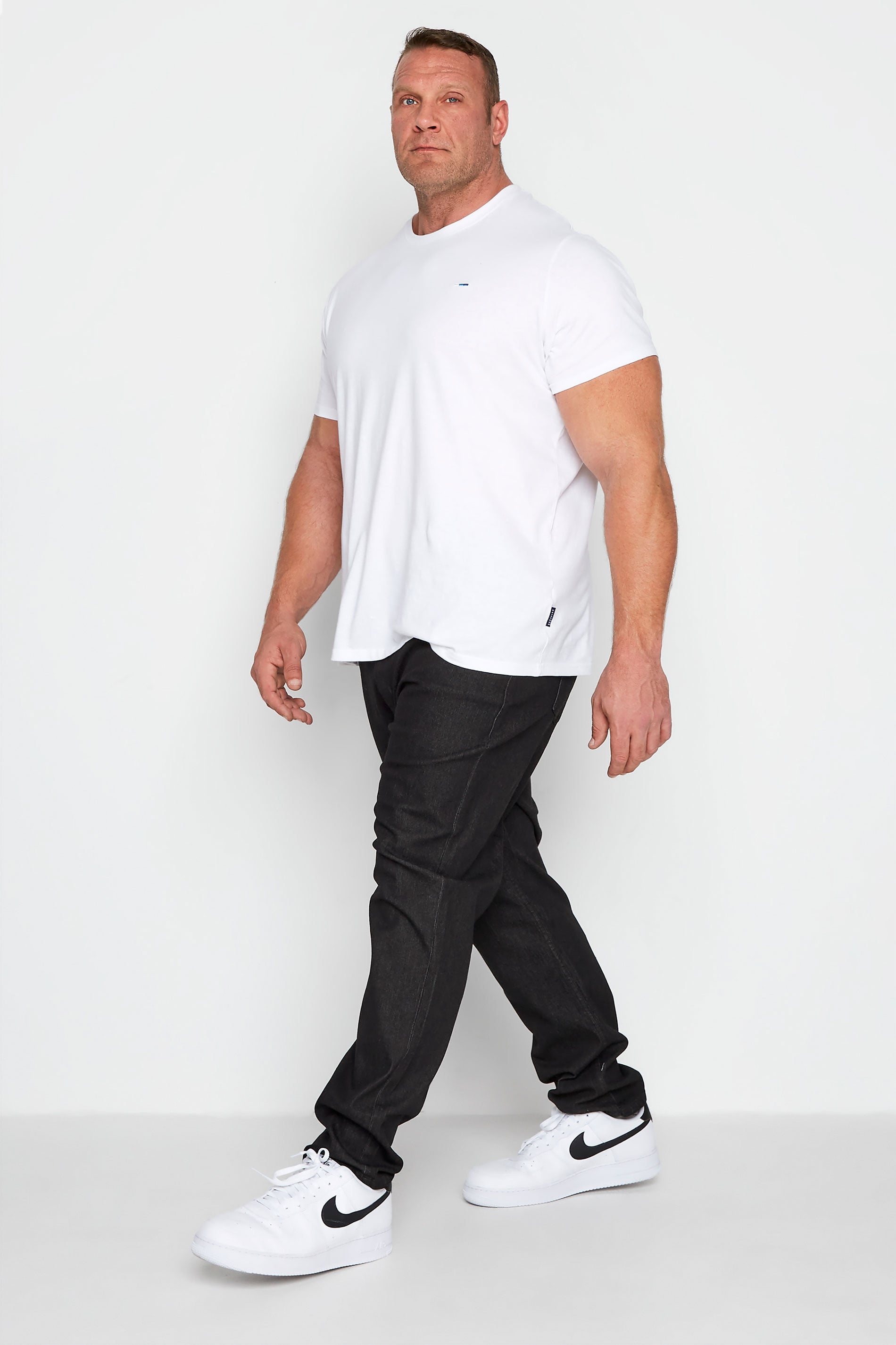 D555 Big & Tall Black Stretch Comfort Fit Jeans | BadRhino 1
