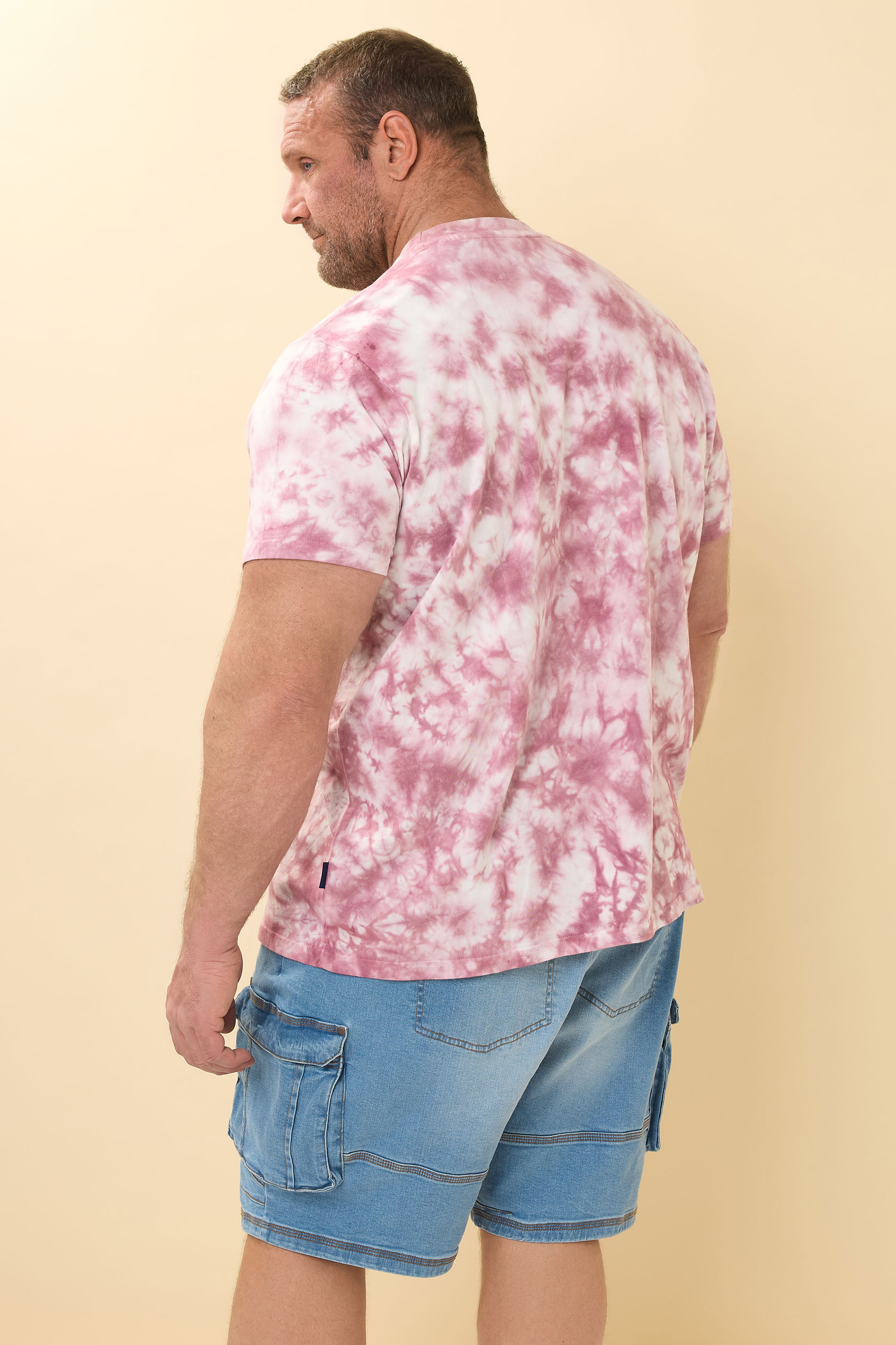 BadRhino Big & Tall Pink Tie Dye T-Shirt 3