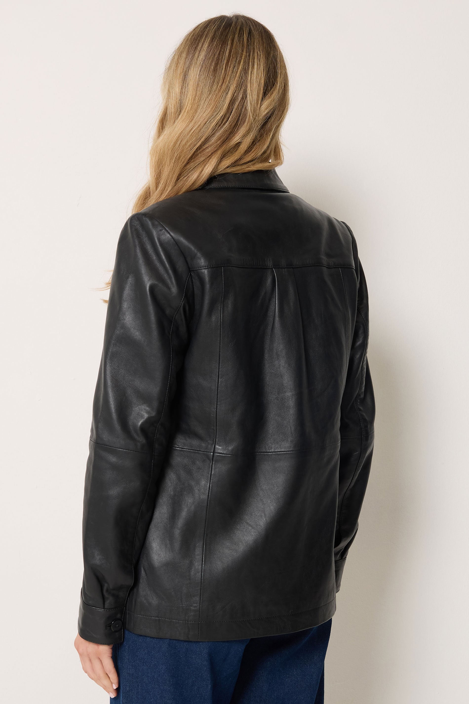 LTS PREMIUM Tall Women's Black Leather Jacket | Long Tall Sally 2