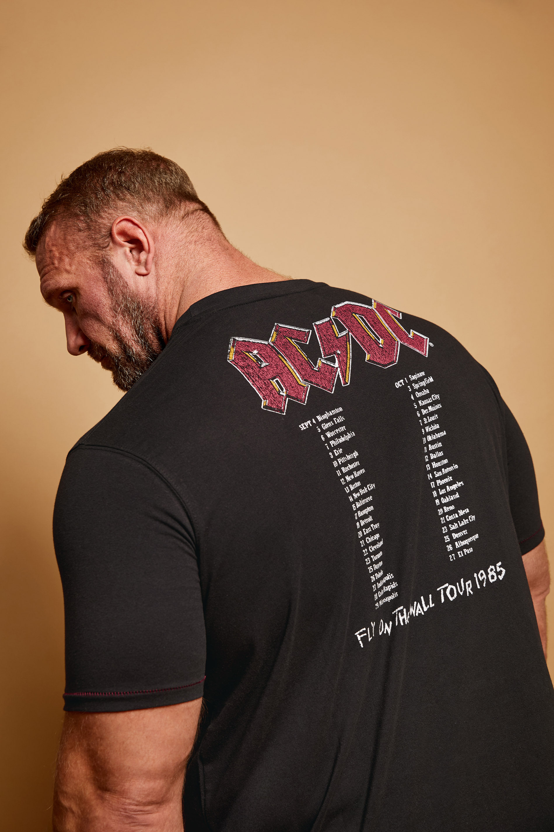 D555 Big & Tall Black 'ACDC' Logo Graphic T-Shirt | BadRhino 1