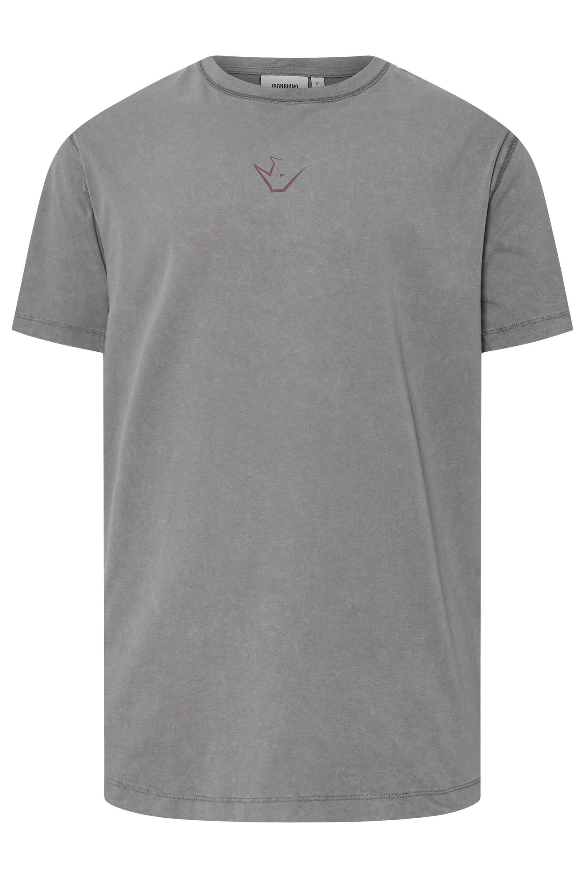 IronRhino Big & Tall Grey Acid Wash 'Barbell Club' T-Shirt | BadRhino 7