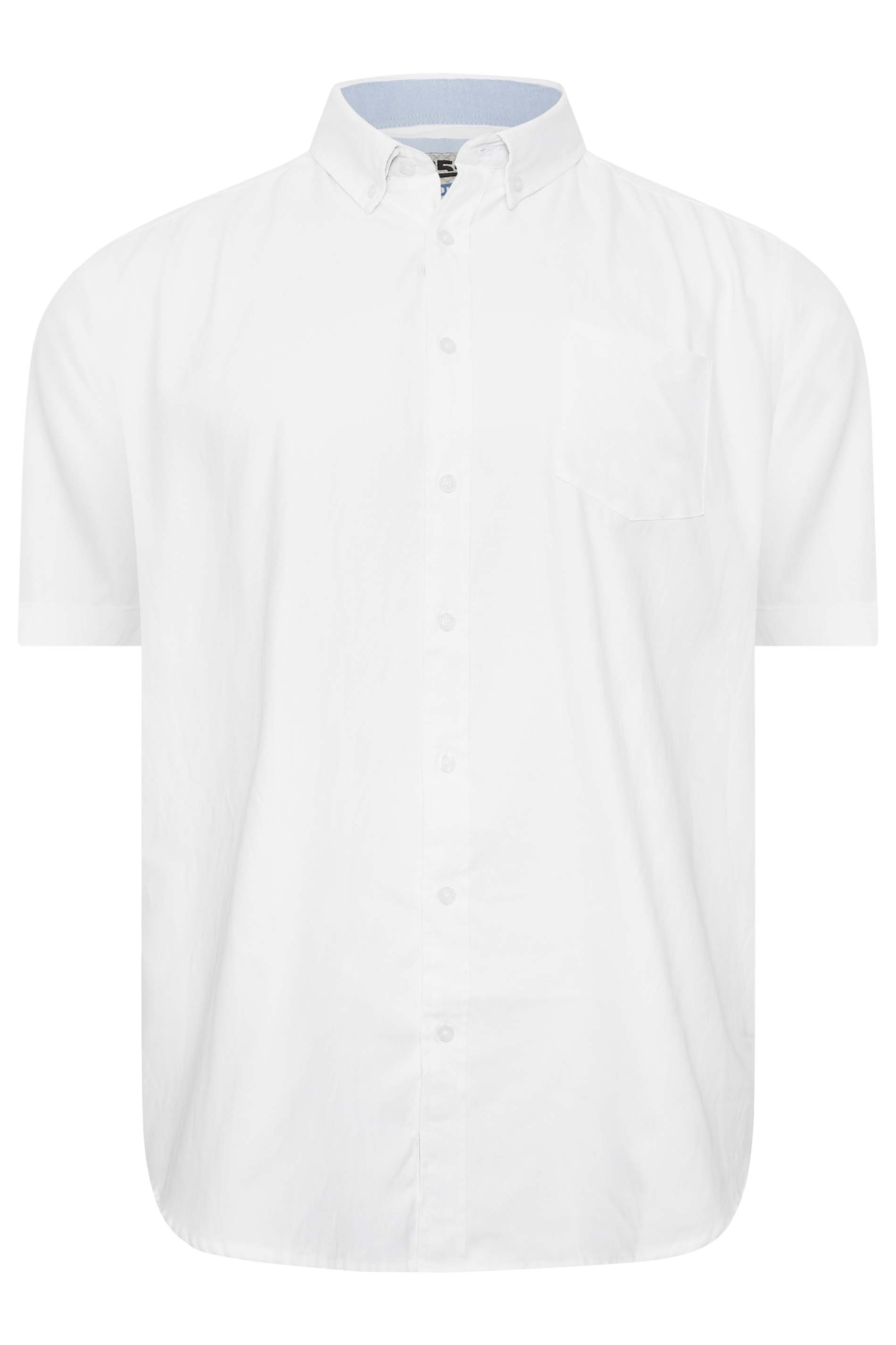 D555 Big & Tall White Short Sleeve Shirt | BadRhino 2