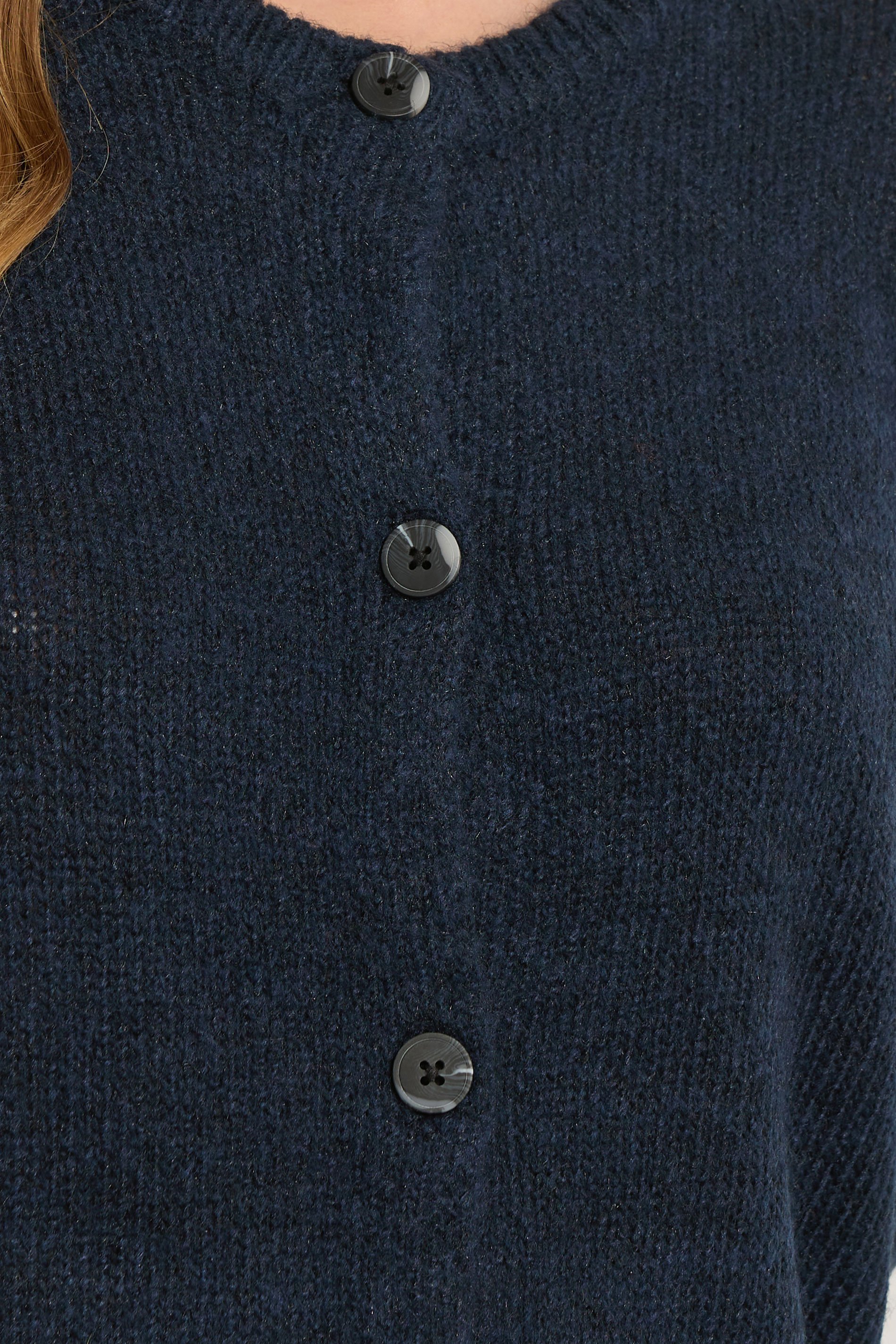 LTS Tall Navy Blue Knitted Button Cardigan | Long Tall Sally 4