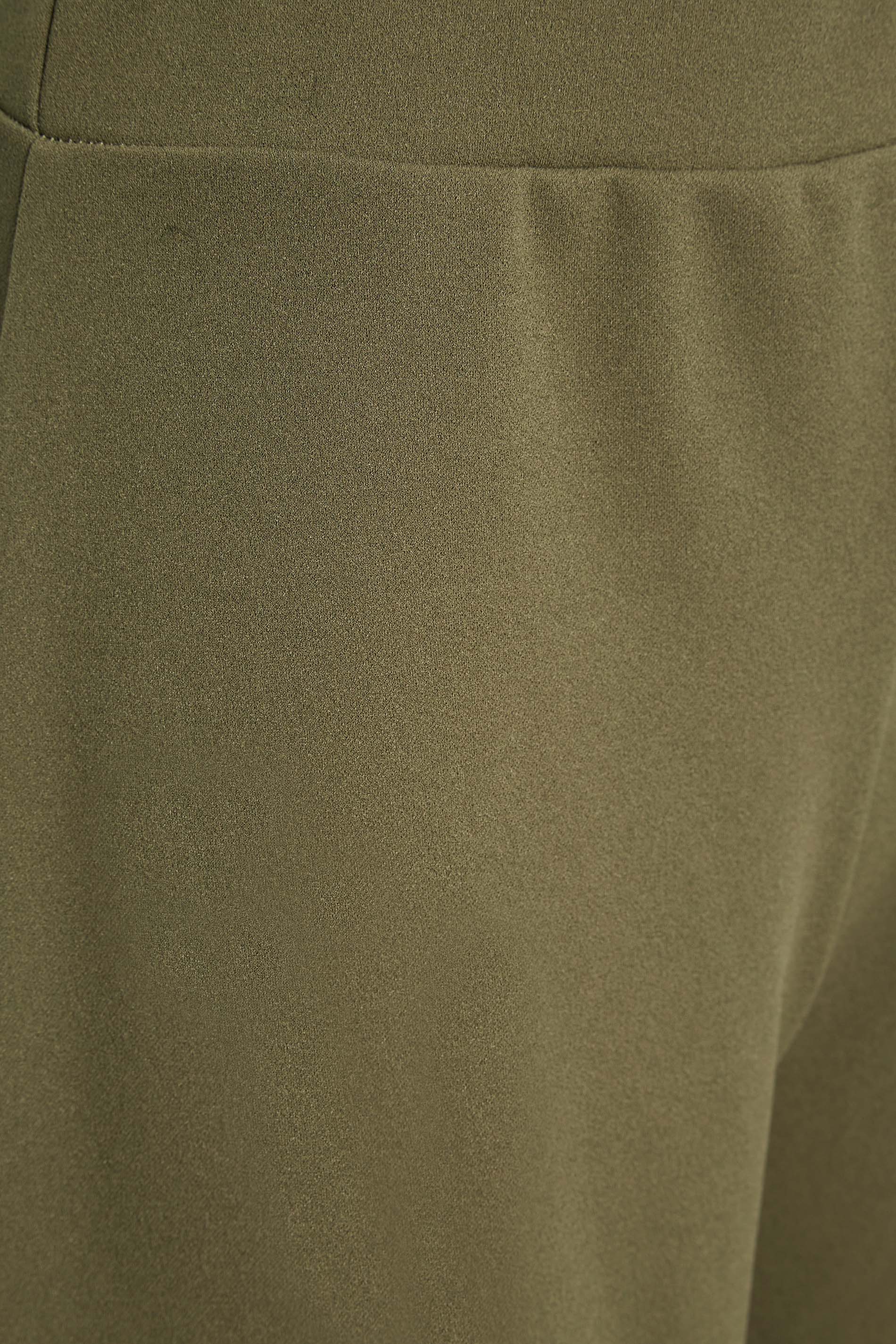LTS Tall Khaki Green Wide Leg Cargo Trousers | Long Tall Sally  3