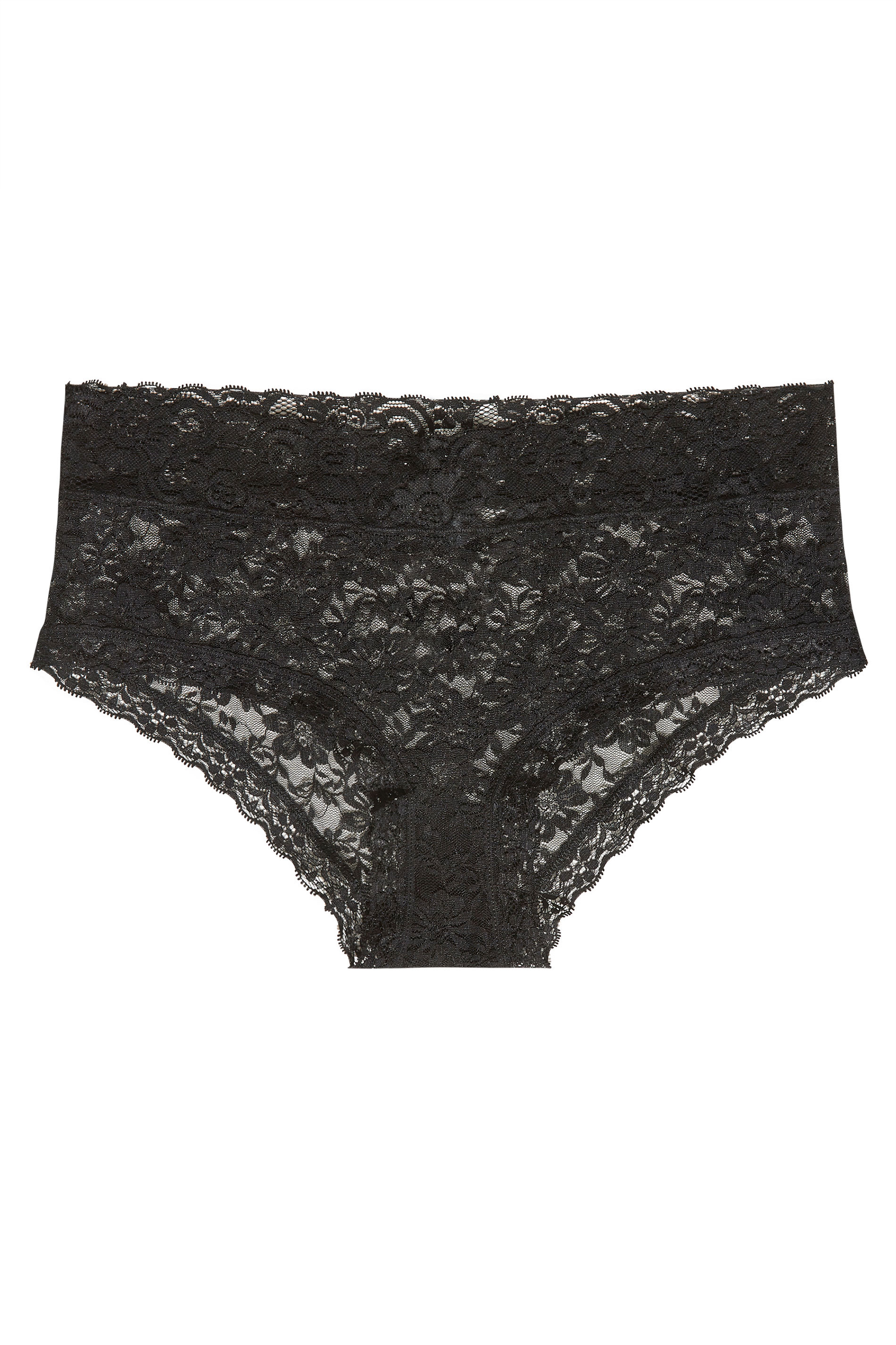 LTS Tall Women's 3 Pack Black & White Floral Lace Shorts | Long Tall Sally 5