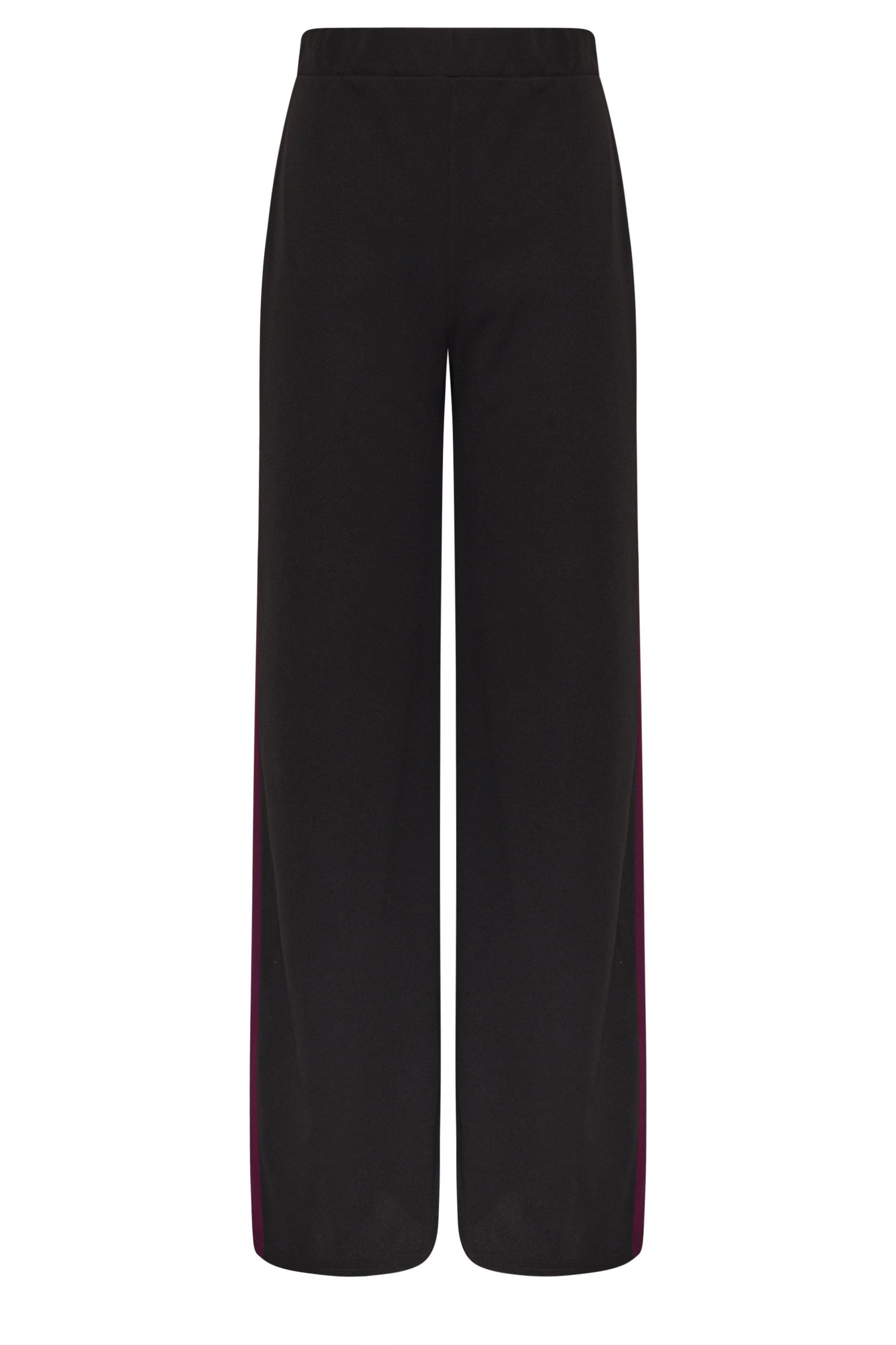 LTS Tall Burgundy Red Stripe Wide Leg Trousers | Long Tall Sally 6