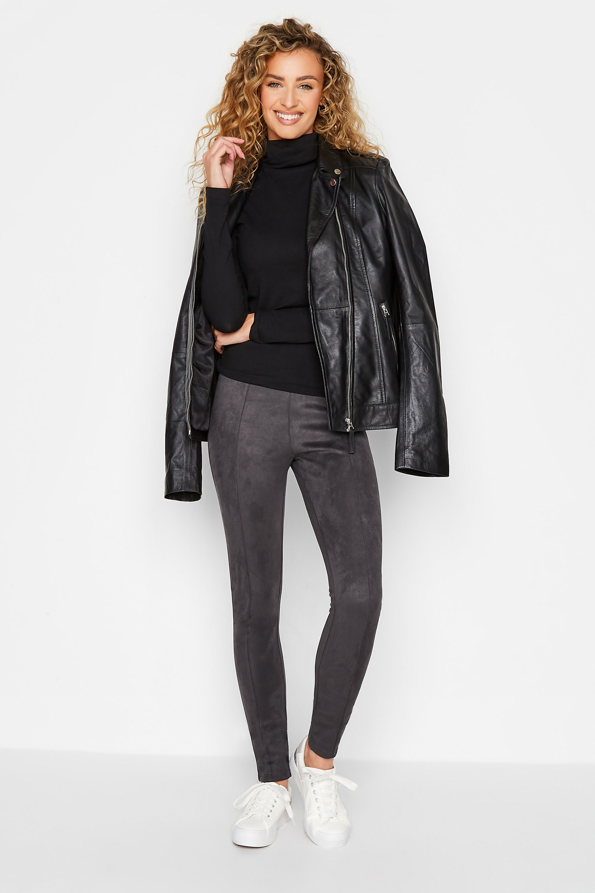 Buy Long Tall Sally Black Faux Suede Stretch Leggings from Next Luxembourg