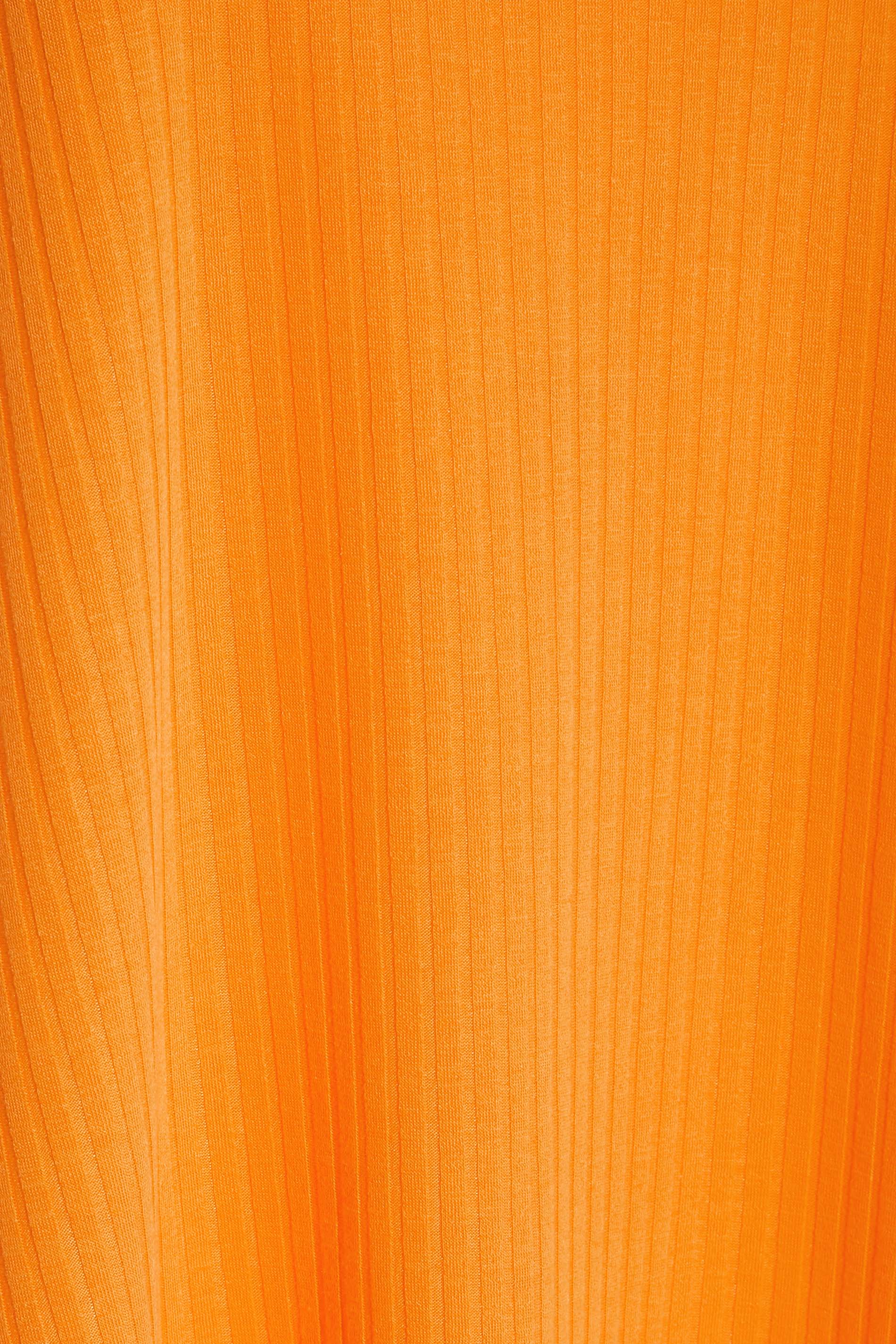 Tall Women's LTS Light Orange Short Sleeve Ribbed Swing Top | Long Tall Sally  4