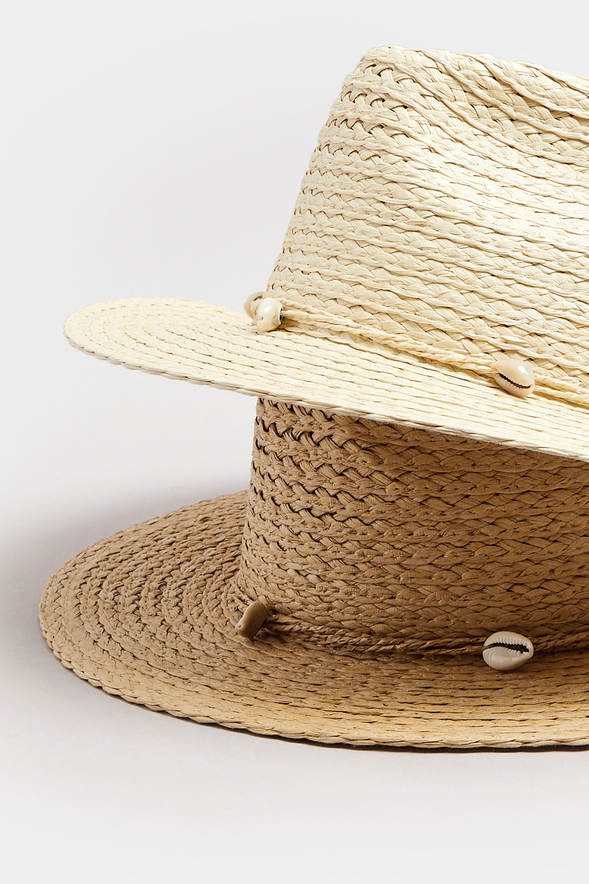 Ivory White Shell Detail Straw Hat | Yours Clothing 4