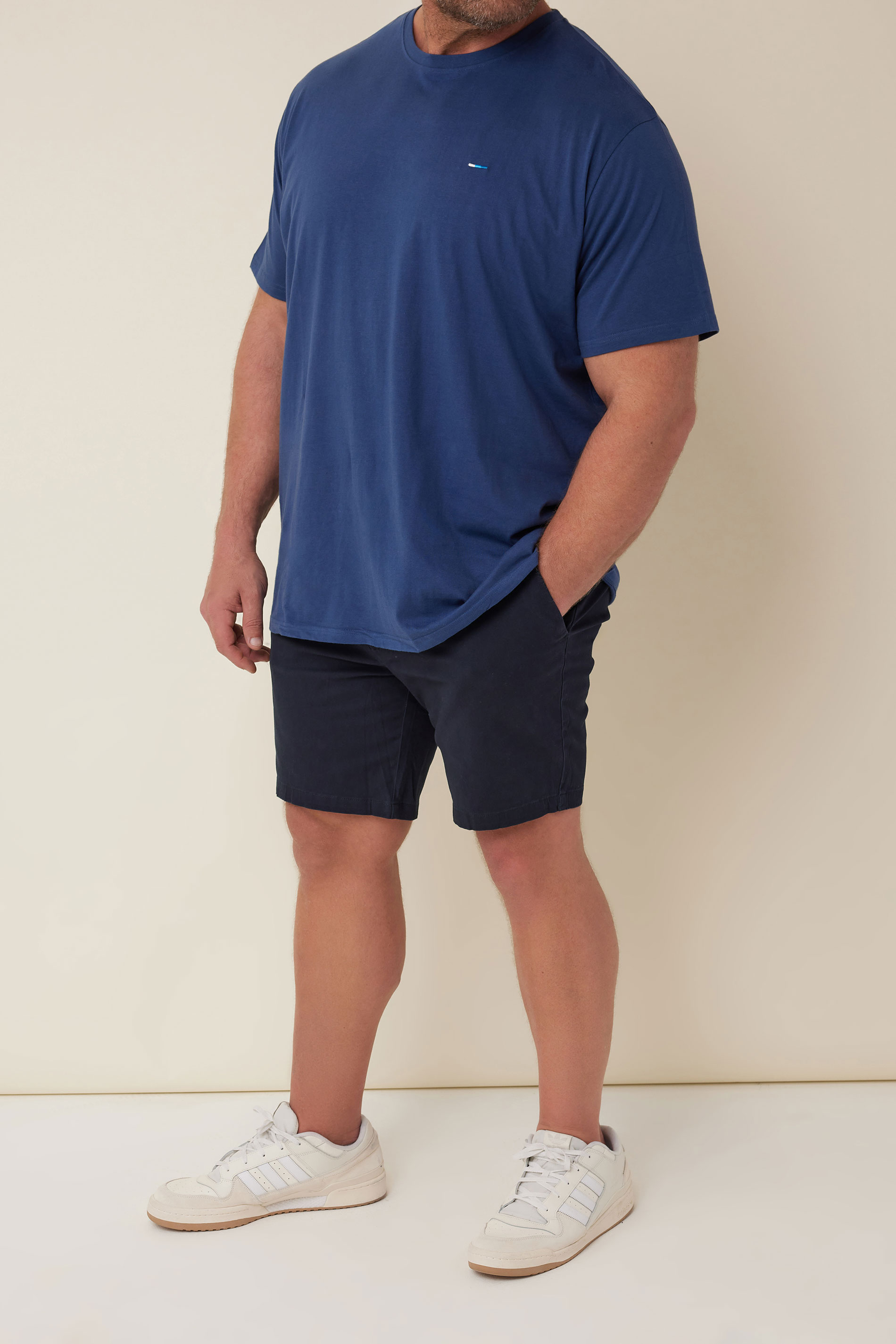 BadRhino Navy Blue Stretch Chino Shorts | BadRhino 1