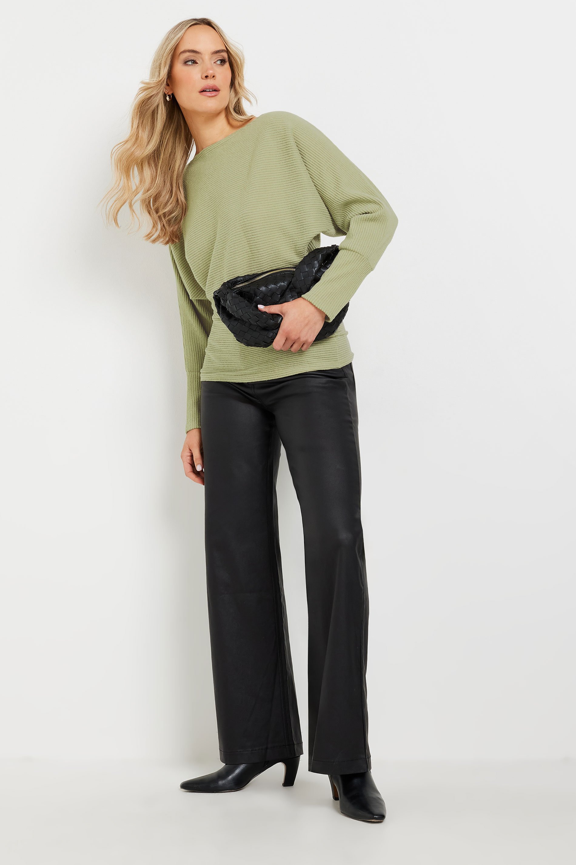 LTS Tall Sage Green Soft Touch Batwing Top | Long Tall Sally 2