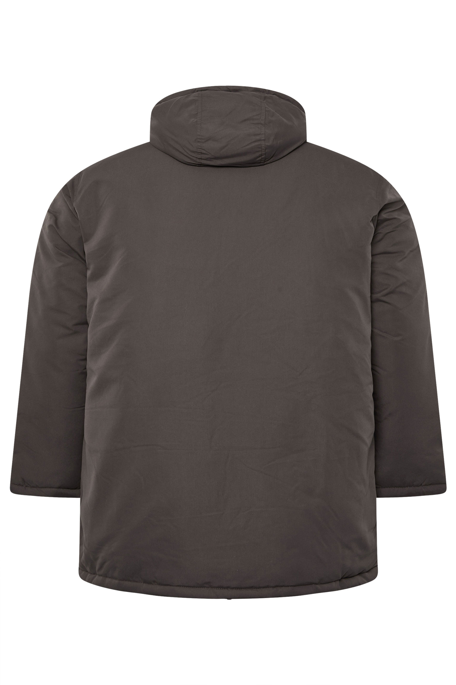 JACK & JONES Big & Tall Brown Hooded Parka Jacket | BadRhino 4