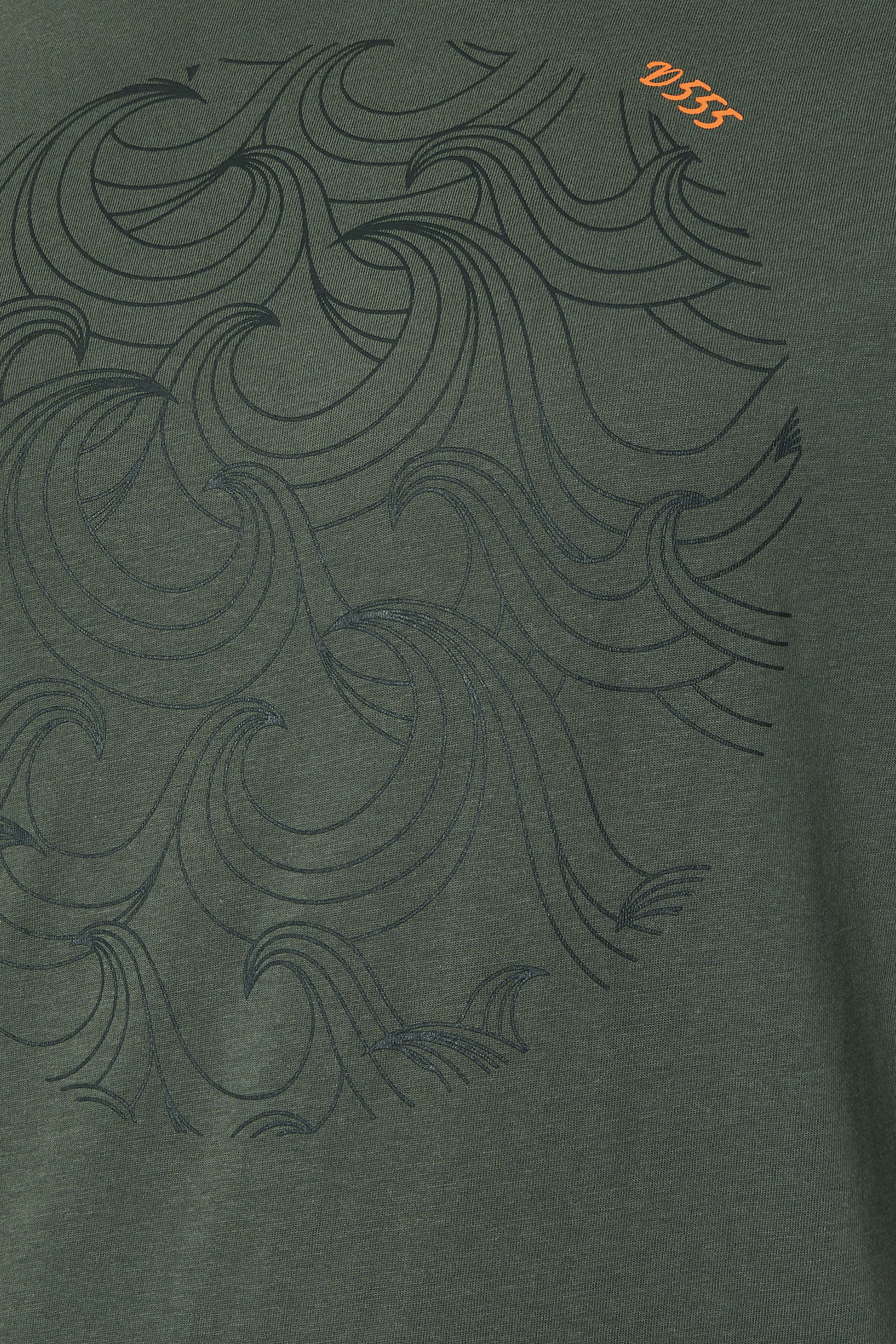 D555 Big & Tall Khaki Green Circle Wave T-Shirt | BadRhino 2