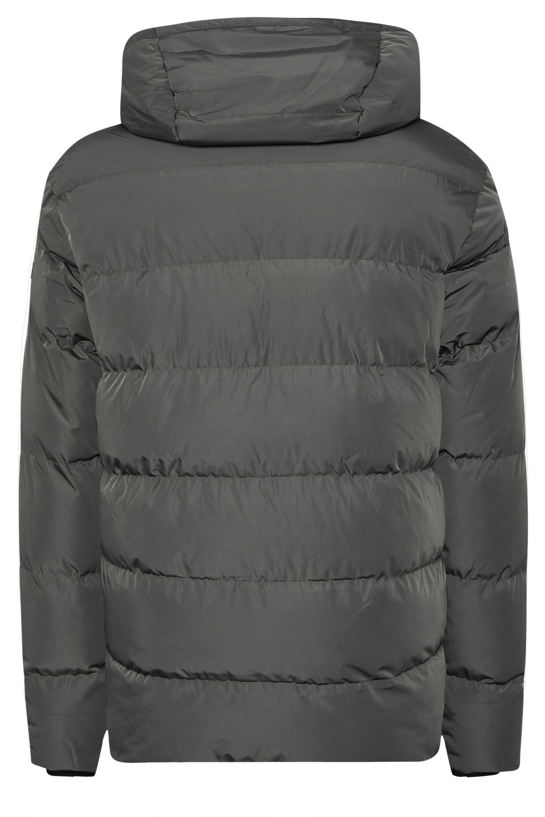 BadRhino Big & Tall Charcoal Grey Hooded Puffer Jacket 7