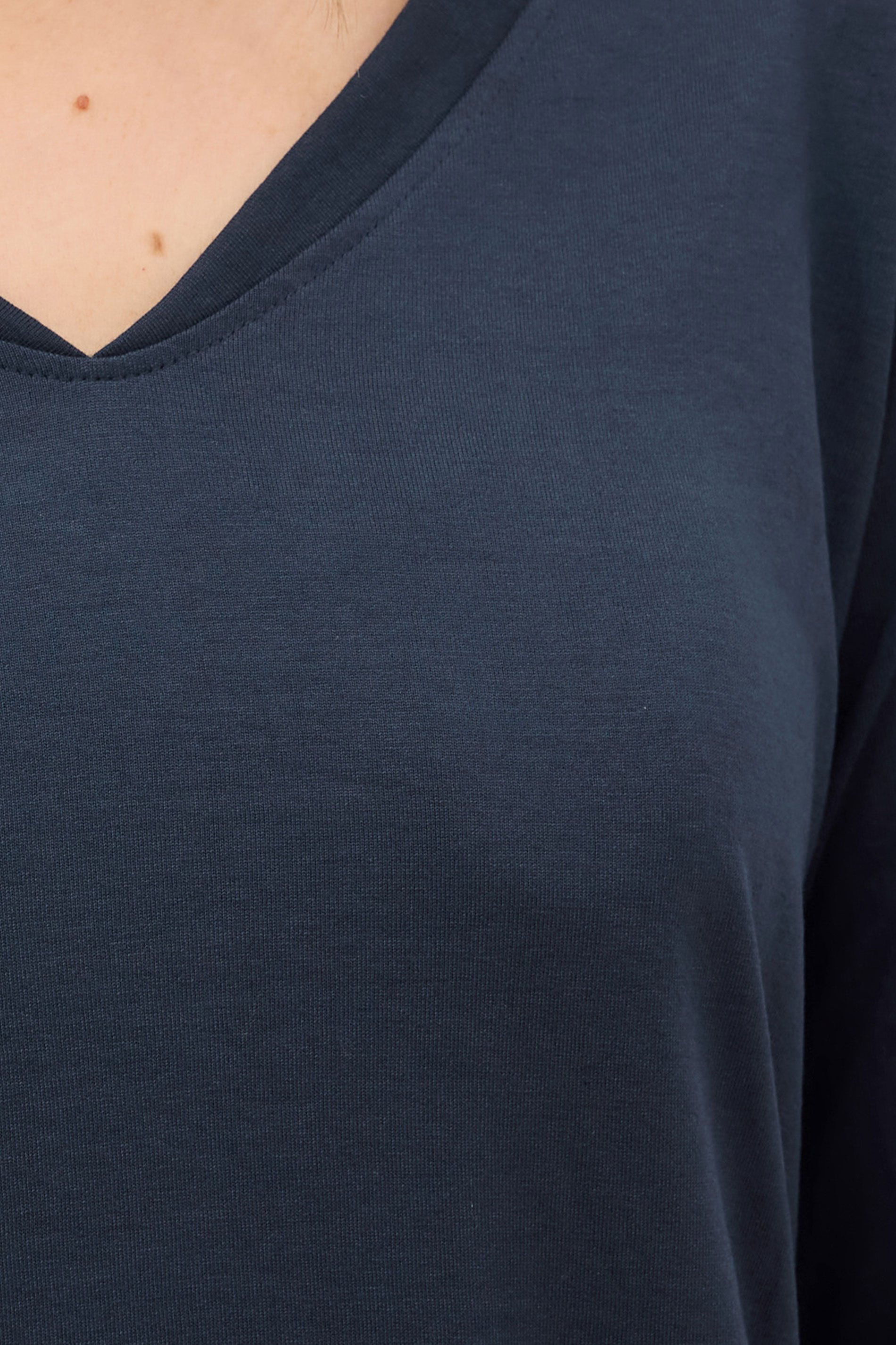 LTS PREMIUM Tall Navy Blue Long Sleeve V-Neck Top | Long Tall Sally 4